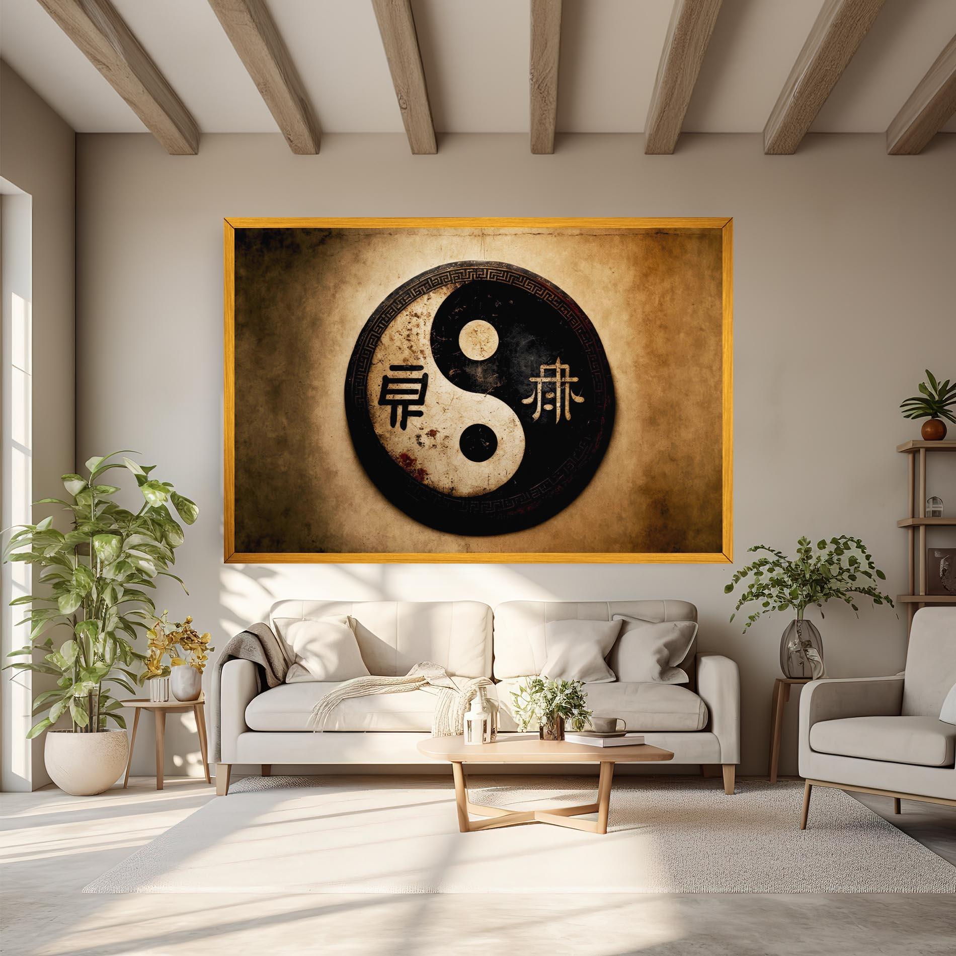 Tablou Canvas Chinese Yinyang mockup 6