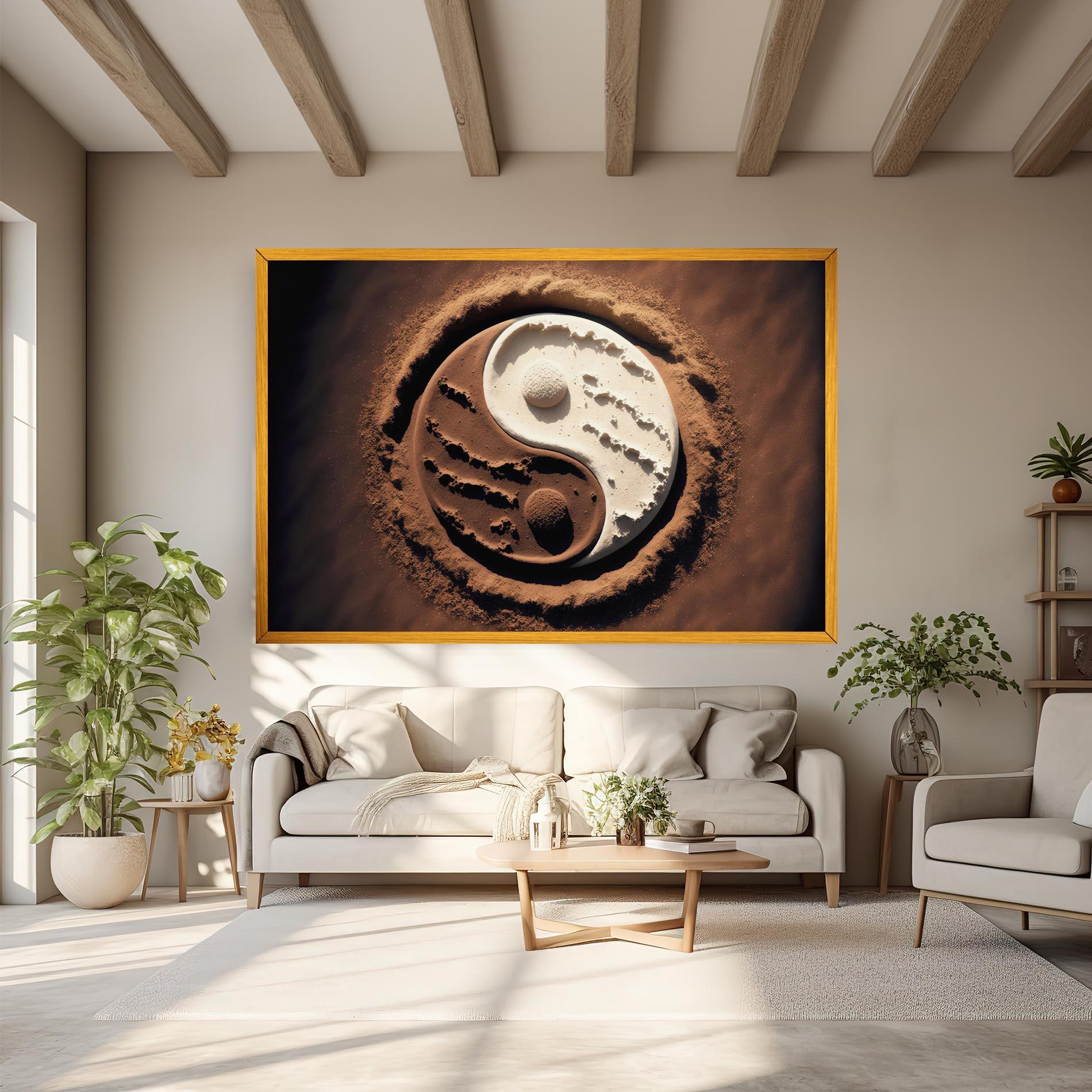 Tablou Canvas Earth Yinyang mockup 6