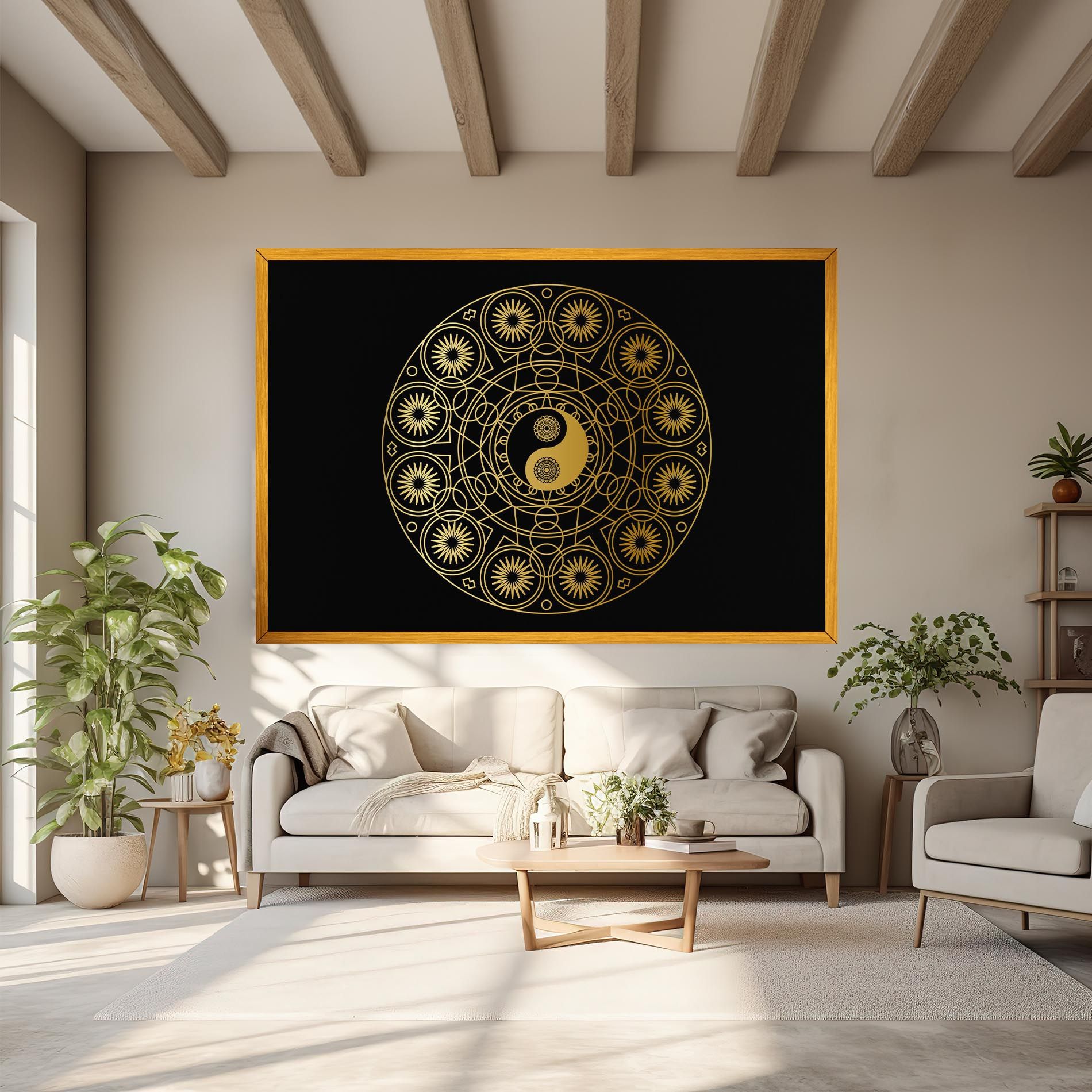 Gold Meditation Mandala mockup 6