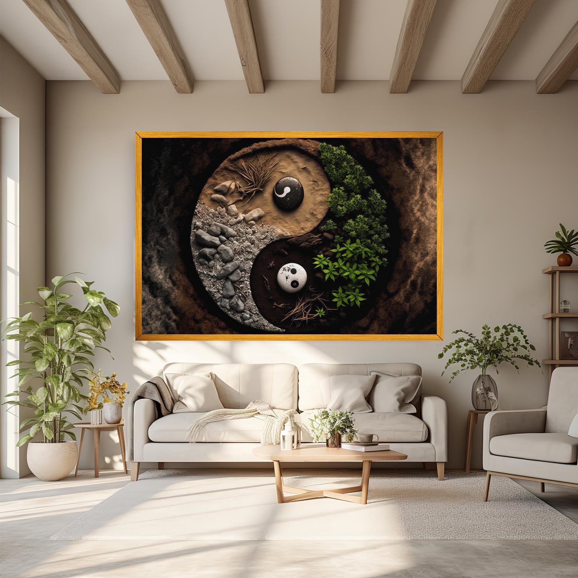 Tablou Canvas Nature Yinyang mockup 6