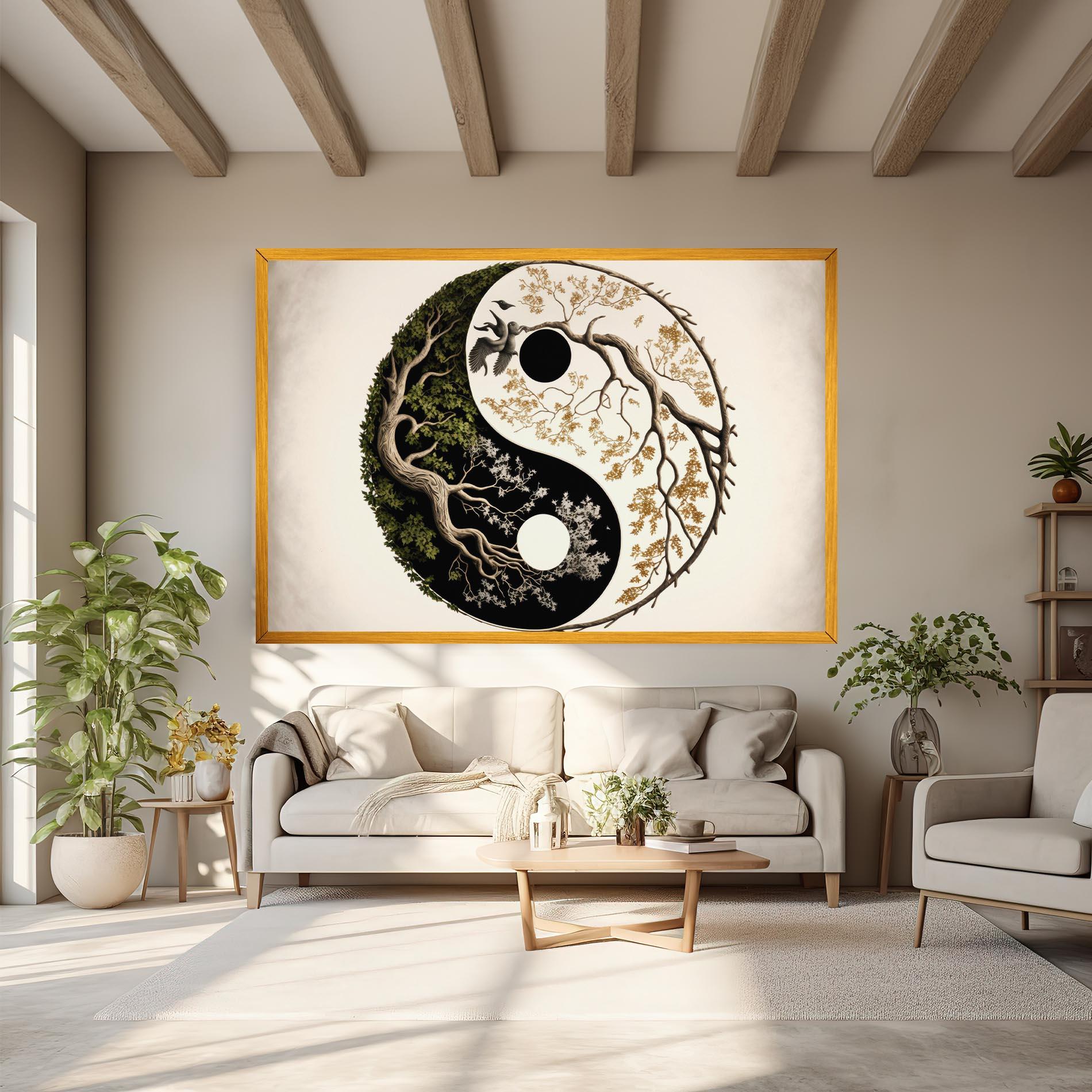 Tablou Canvas Tree Yinyang mockup 6