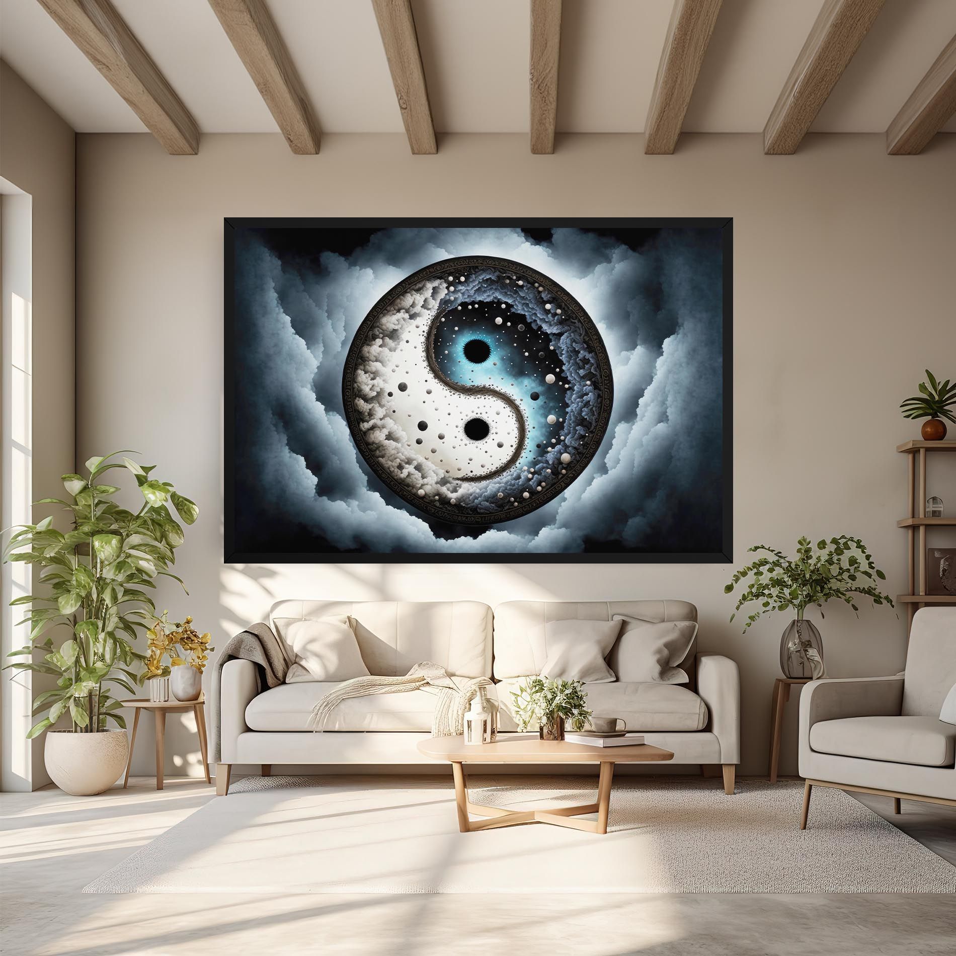 Black Blue Yinyang mockup 6