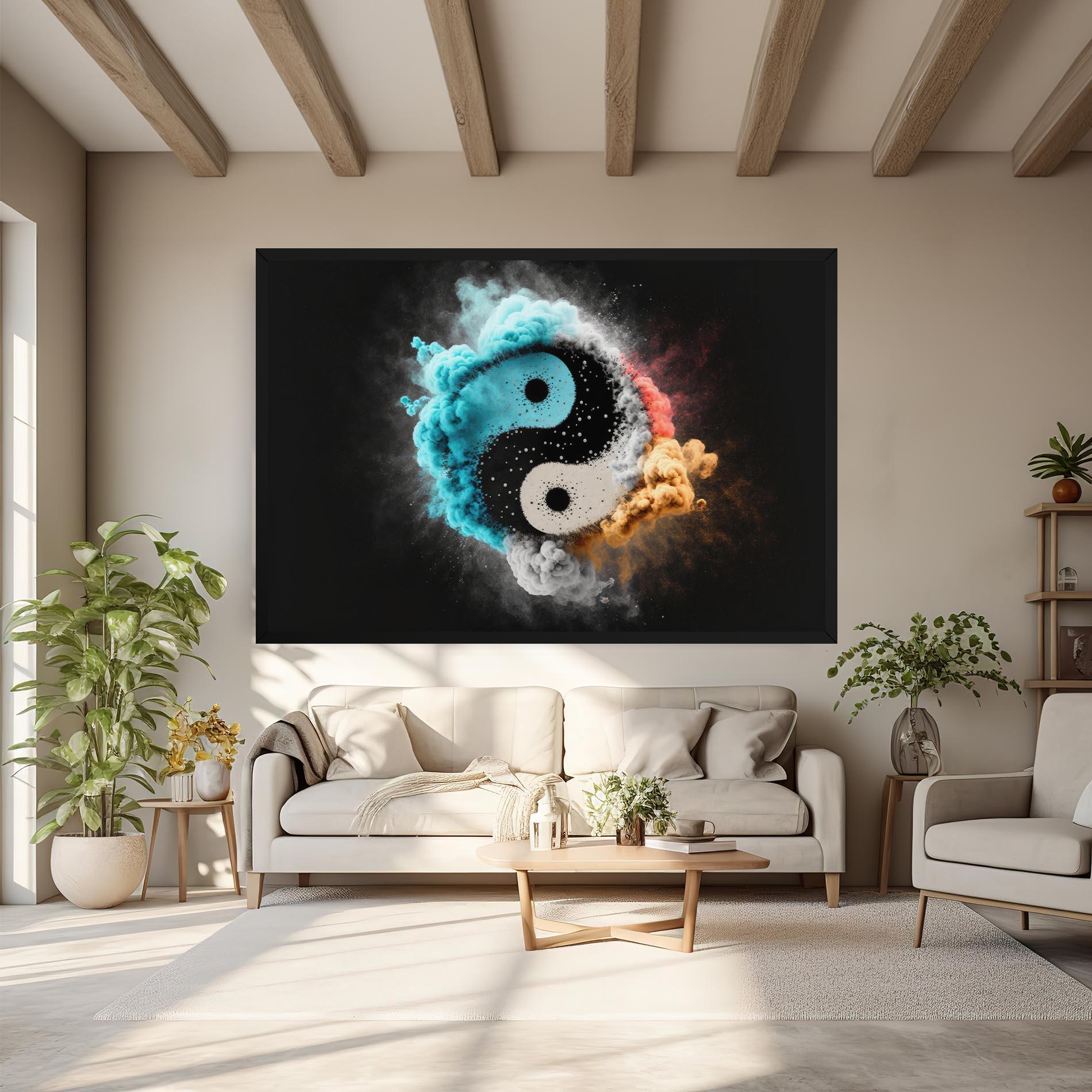 Tablou Canvas Blue Smoke Yinuang mockup 6