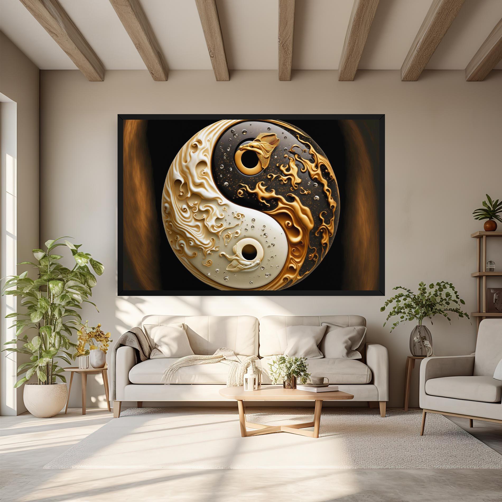 Tablou Canvas Caramel Yinyang mockup 6