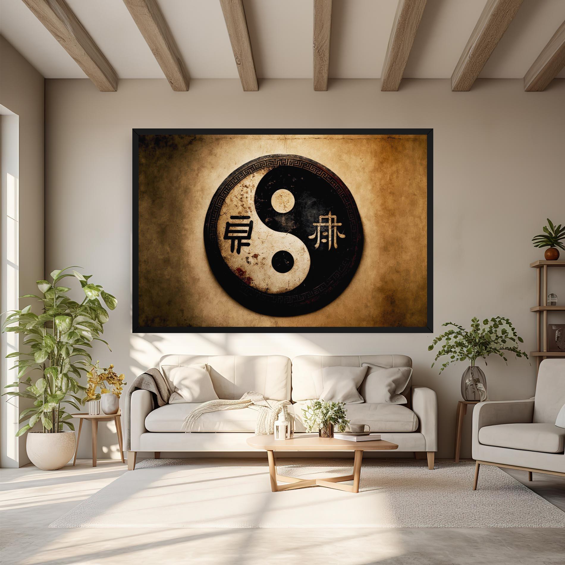 Tablou Canvas Chinese Yinyang mockup 6
