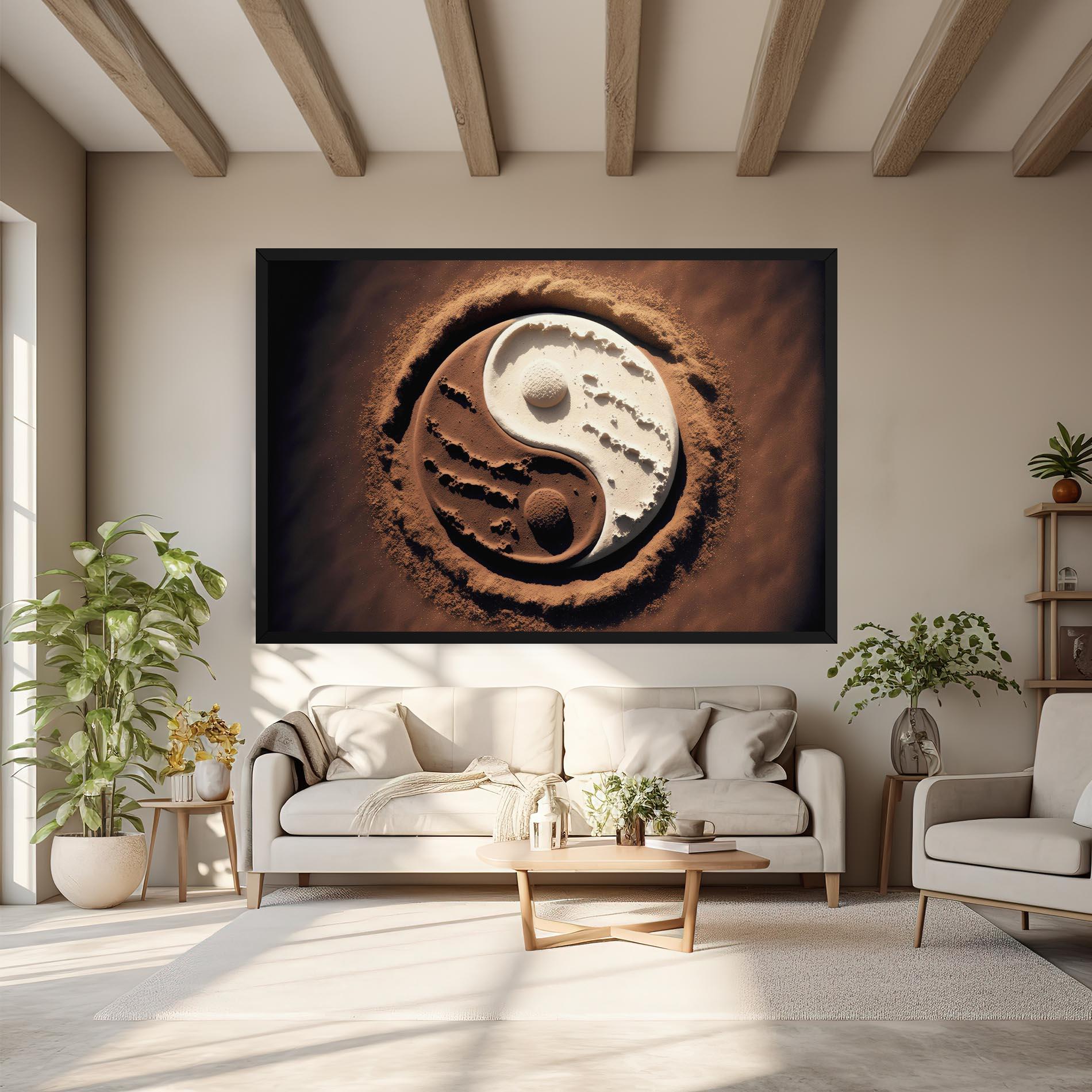 Tablou Canvas Earth Yinyang mockup 6