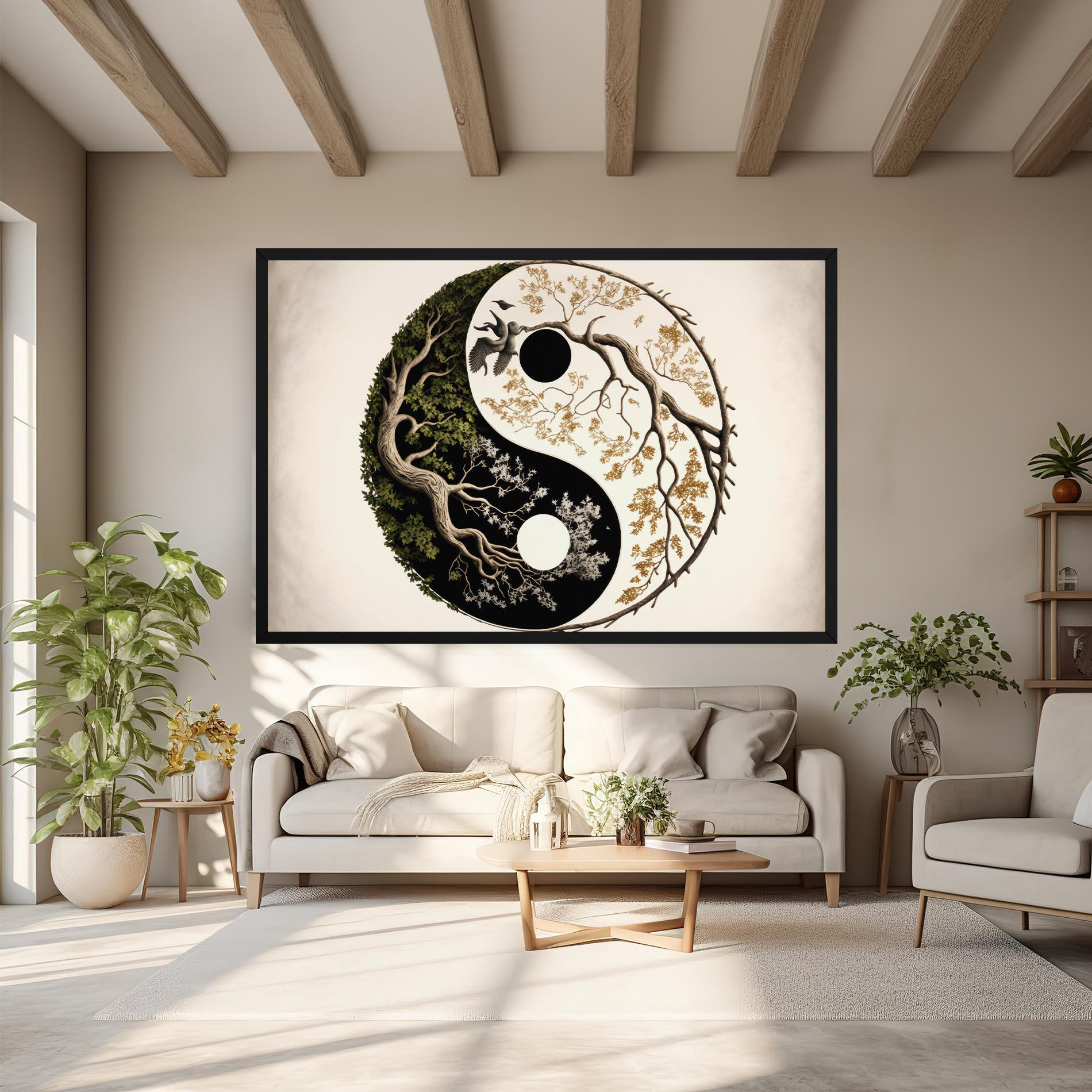 Tablou Canvas Tree Yinyang mockup 6