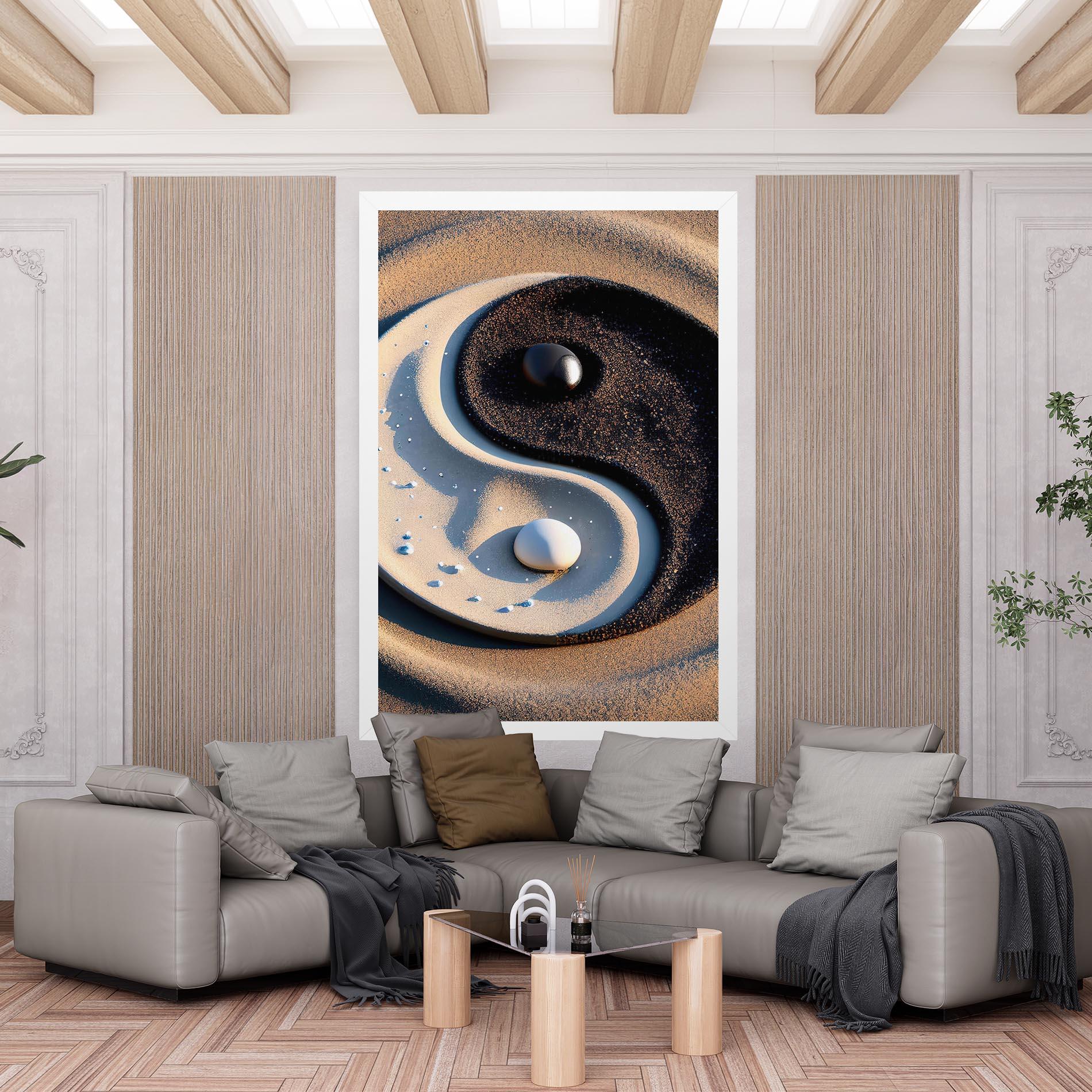 Tablou Canvas Pretty Sand Yinyang mockup 6