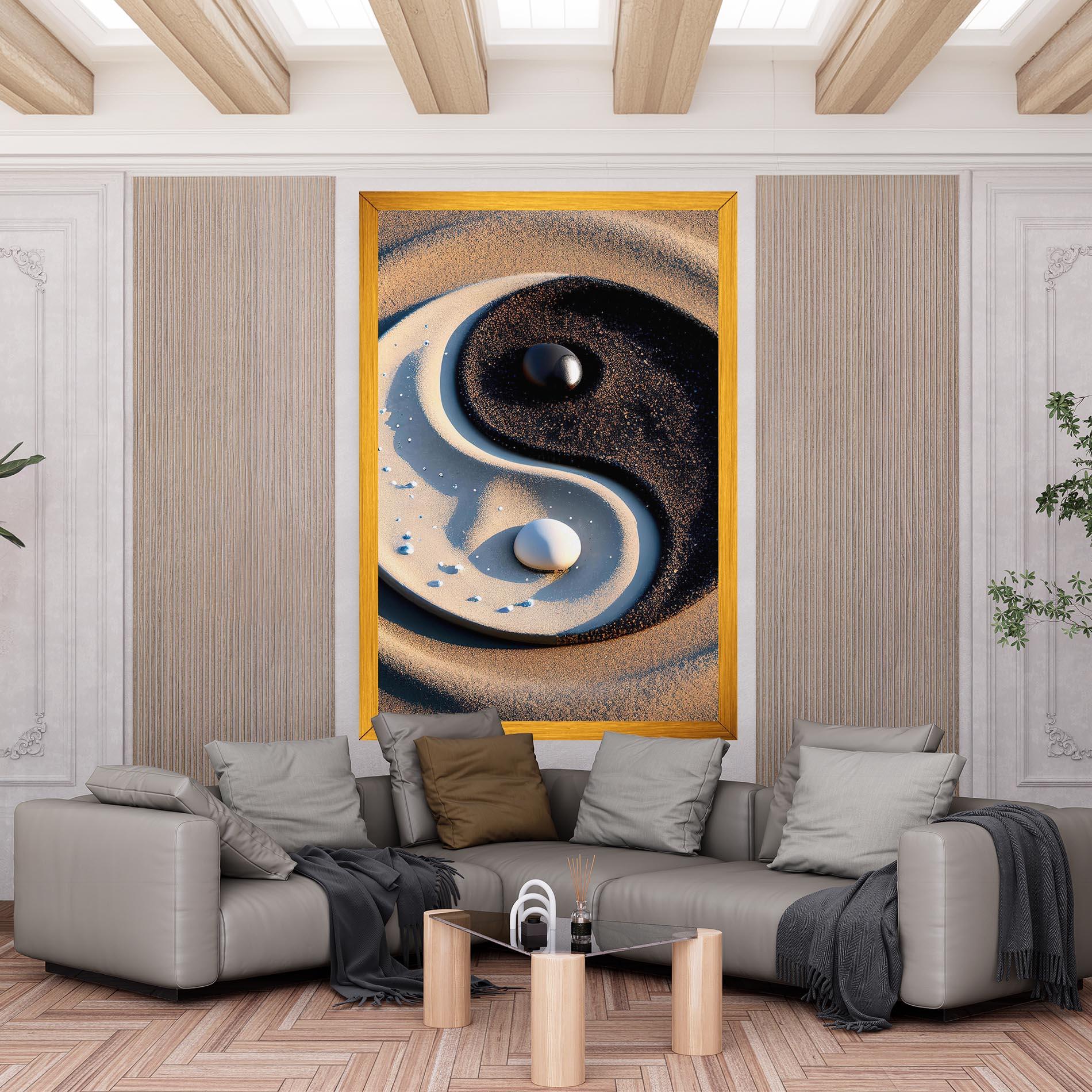 Tablou Canvas Pretty Sand Yinyang mockup 6