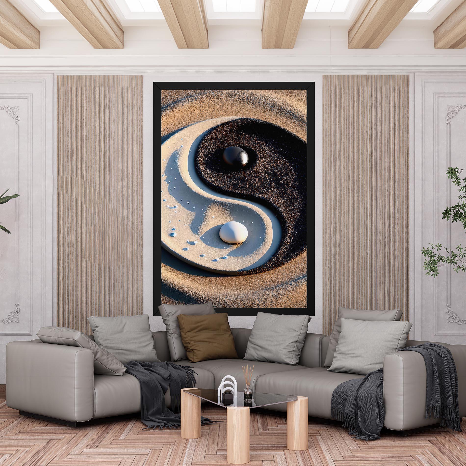Tablou Canvas Pretty Sand Yinyang mockup 6