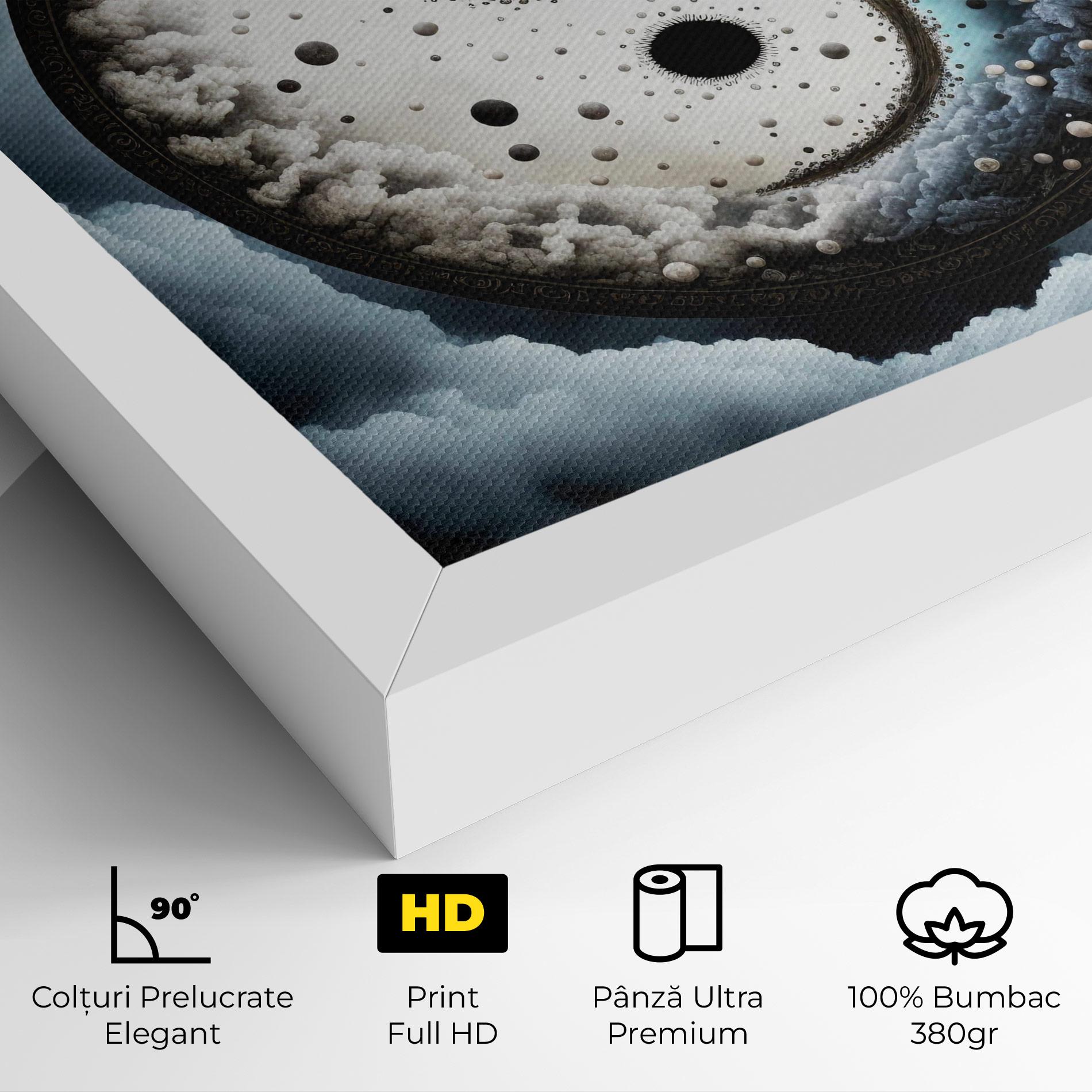 Tablou Canvas Black Blue Yinyang mockup 4