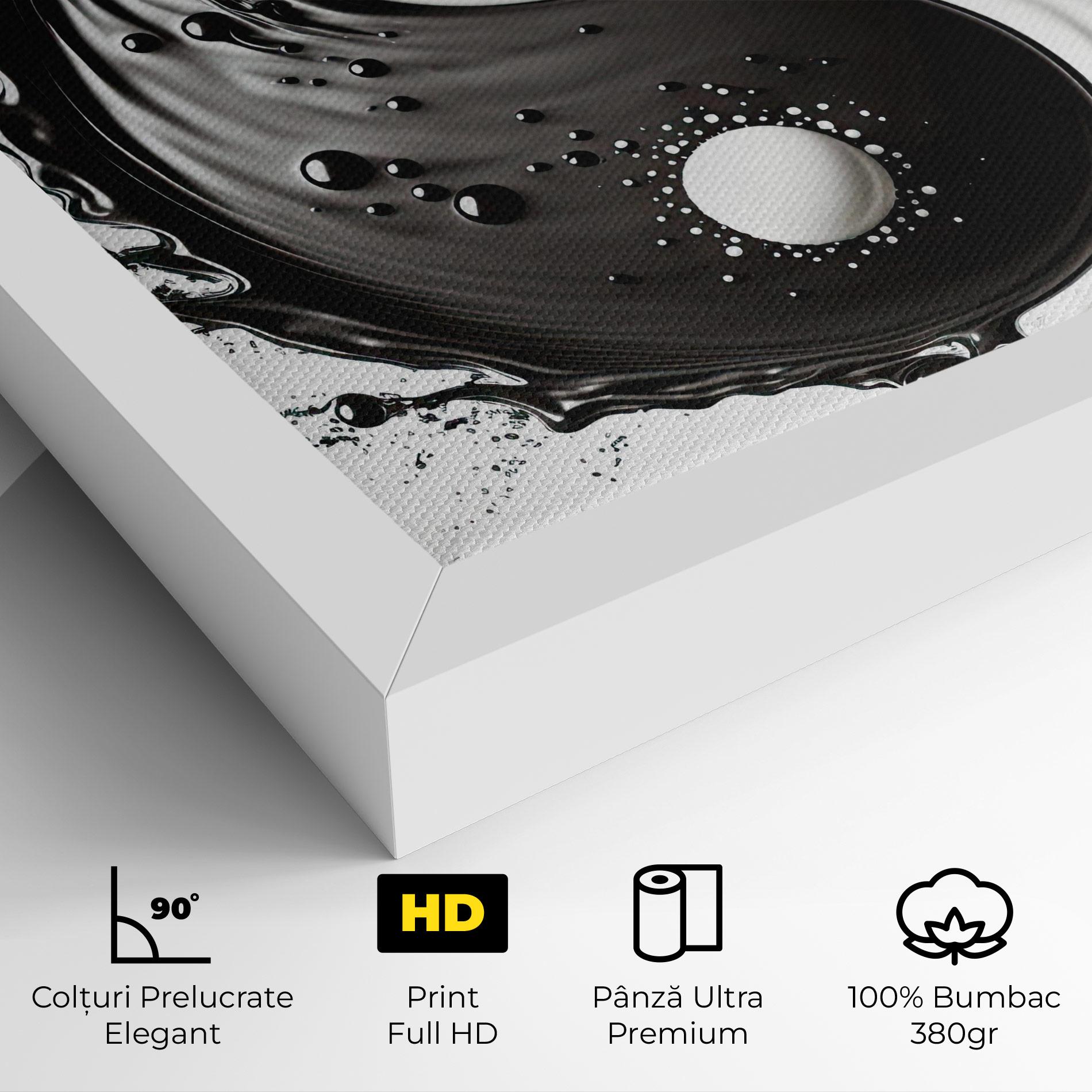 Tablou Canvas Black Liquid Yinyang mockup 4