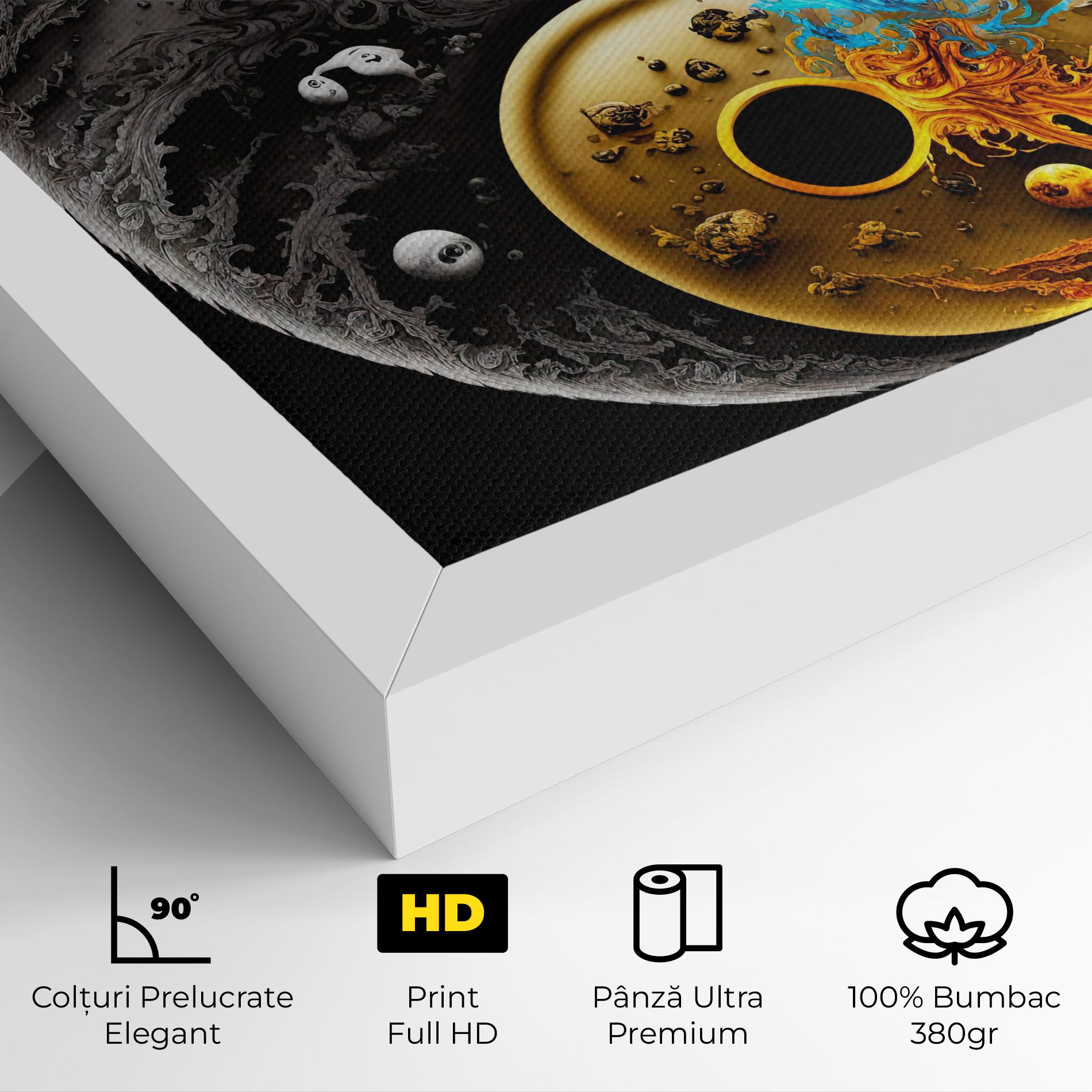 Black Yellow Yinyang mockup 4
