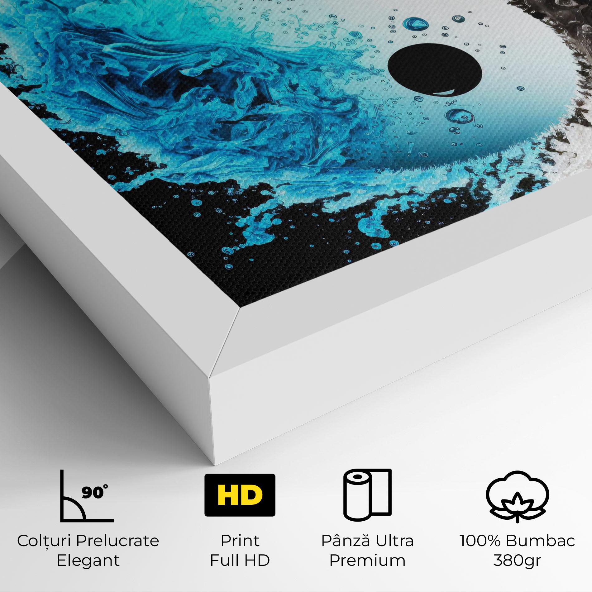 Tablou Canvas Blue Black Yinyang mockup 4