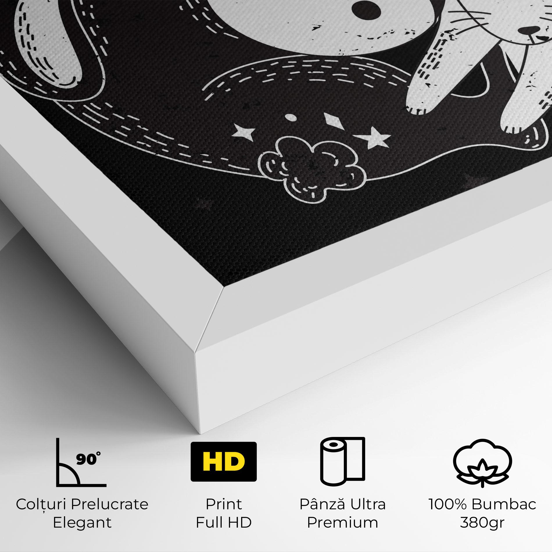 Tablou Canvas Bunny Yinyang mockup 4