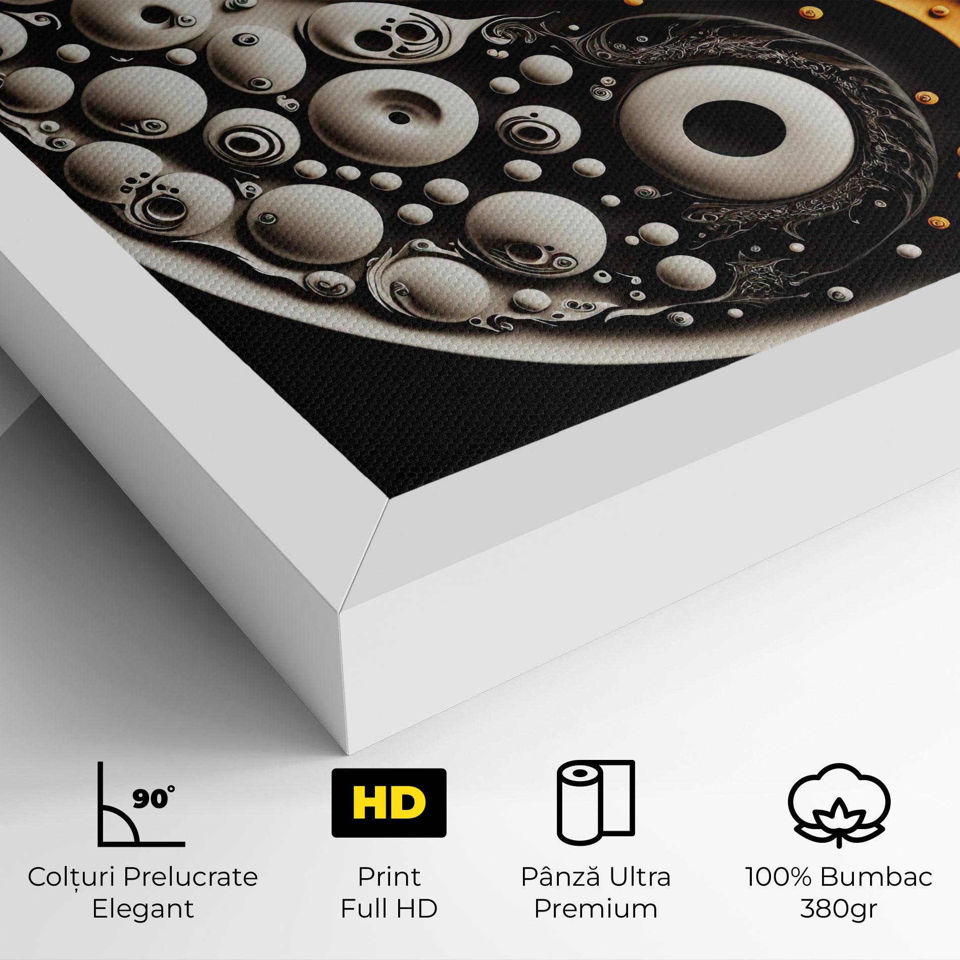 Tablou Canvas Cream Balls Yinyang mockup 4