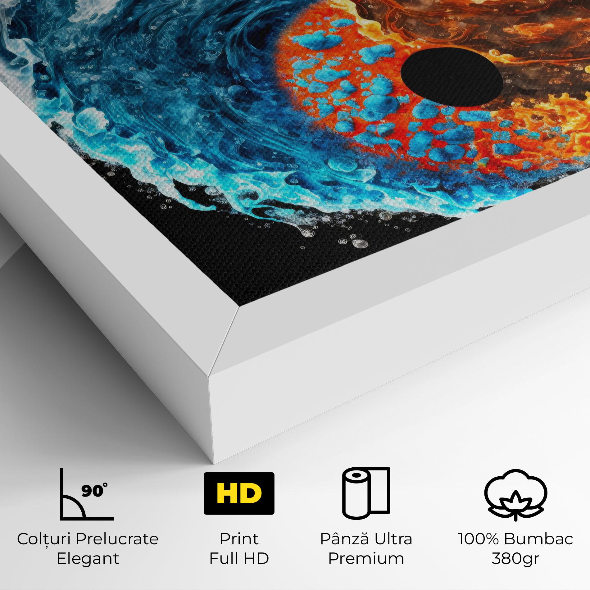 Tablou Canvas Fire Water Yin Yang mockup 4