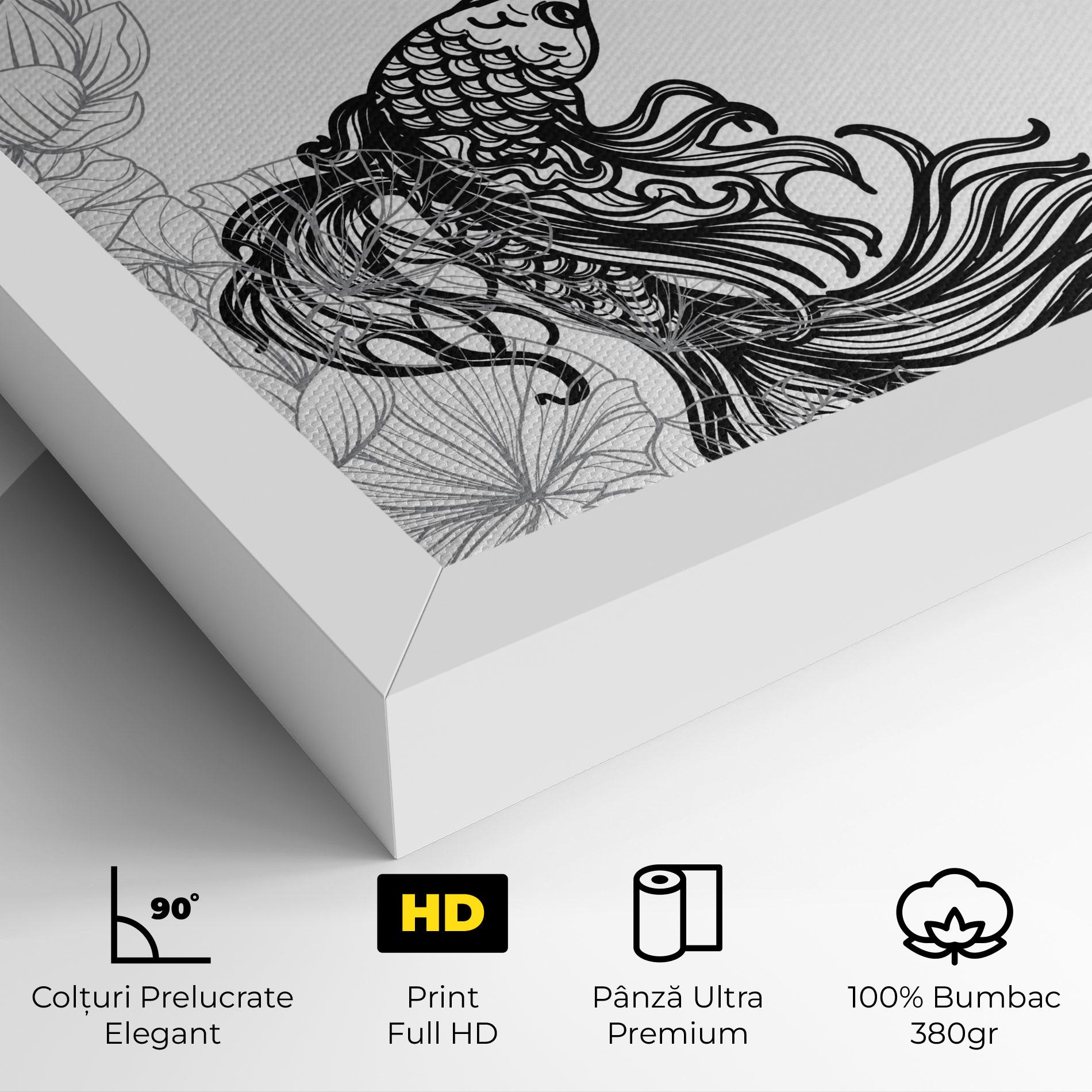 Tablou Canvas Fish Yinyang mockup 4