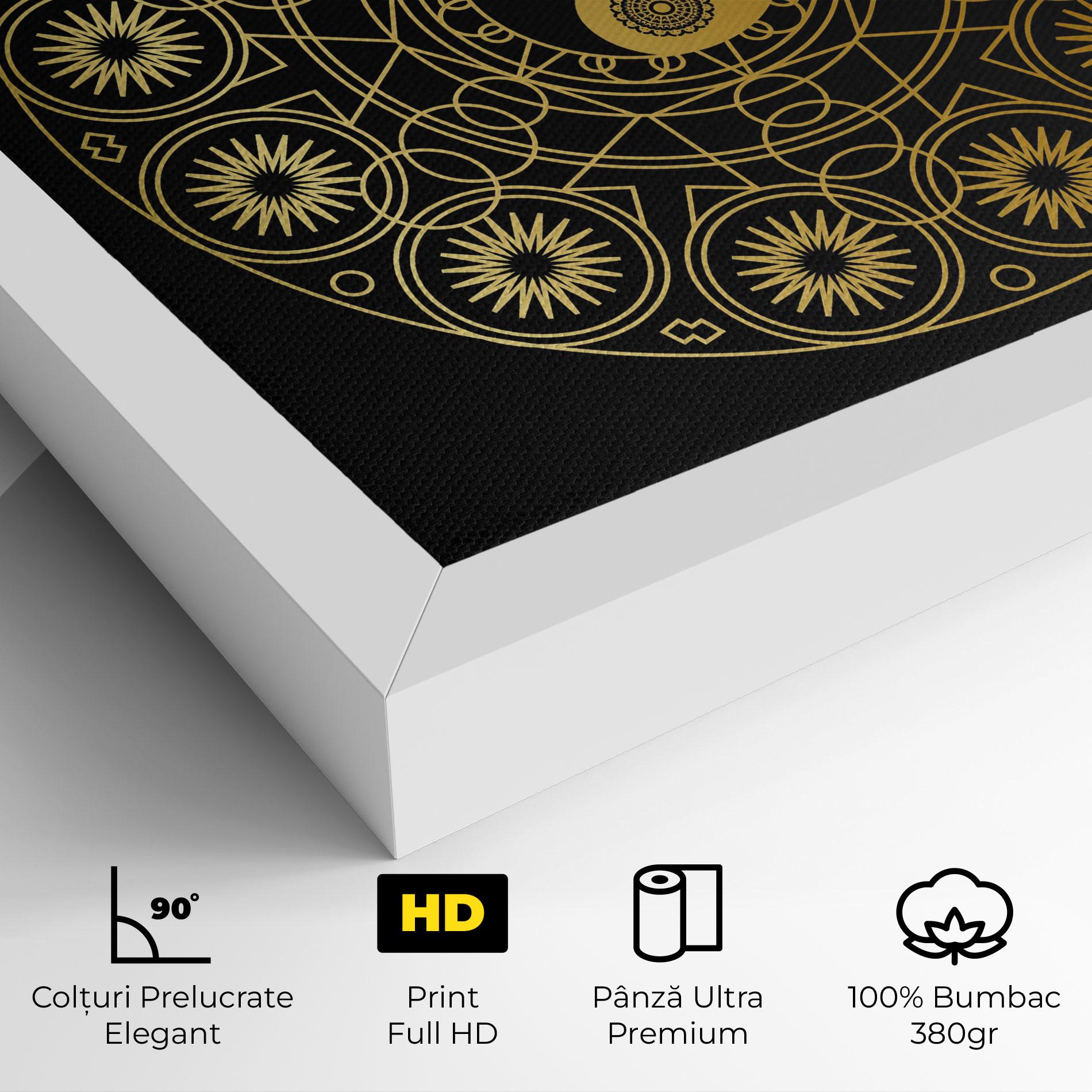 Tablou Canvas Gold Meditation Mandala mockup 4