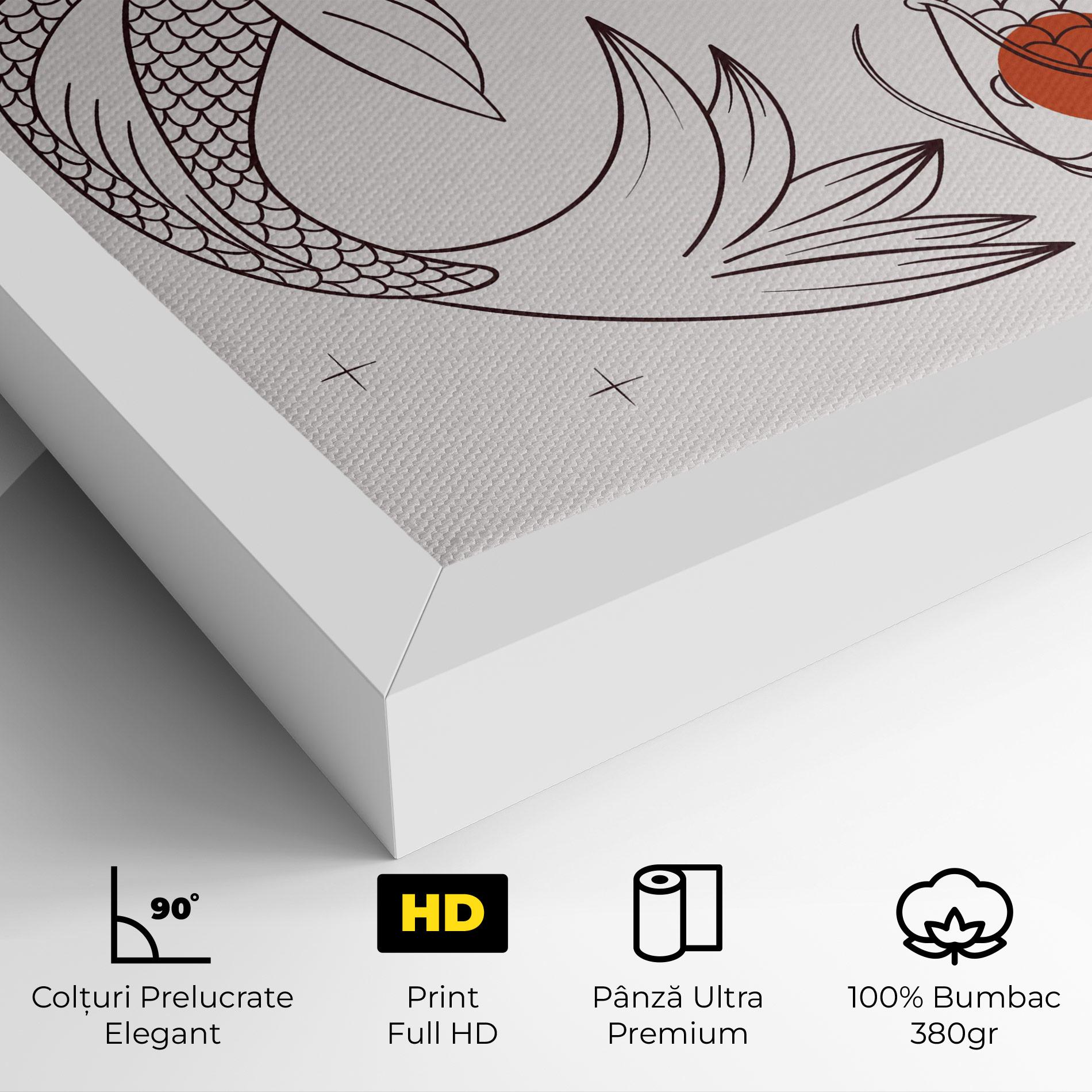 Tablou Canvas Koi Yinyang Art mockup 4