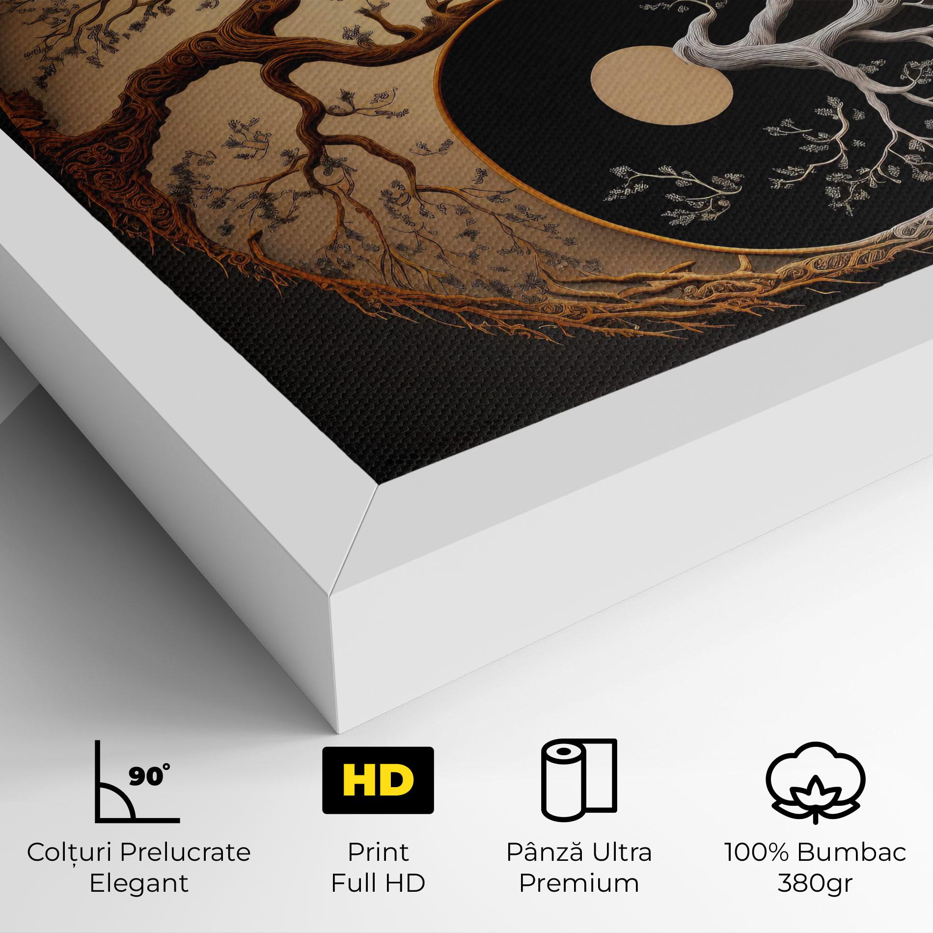 Tablou Canvas Old Tree Yinyang mockup 4
