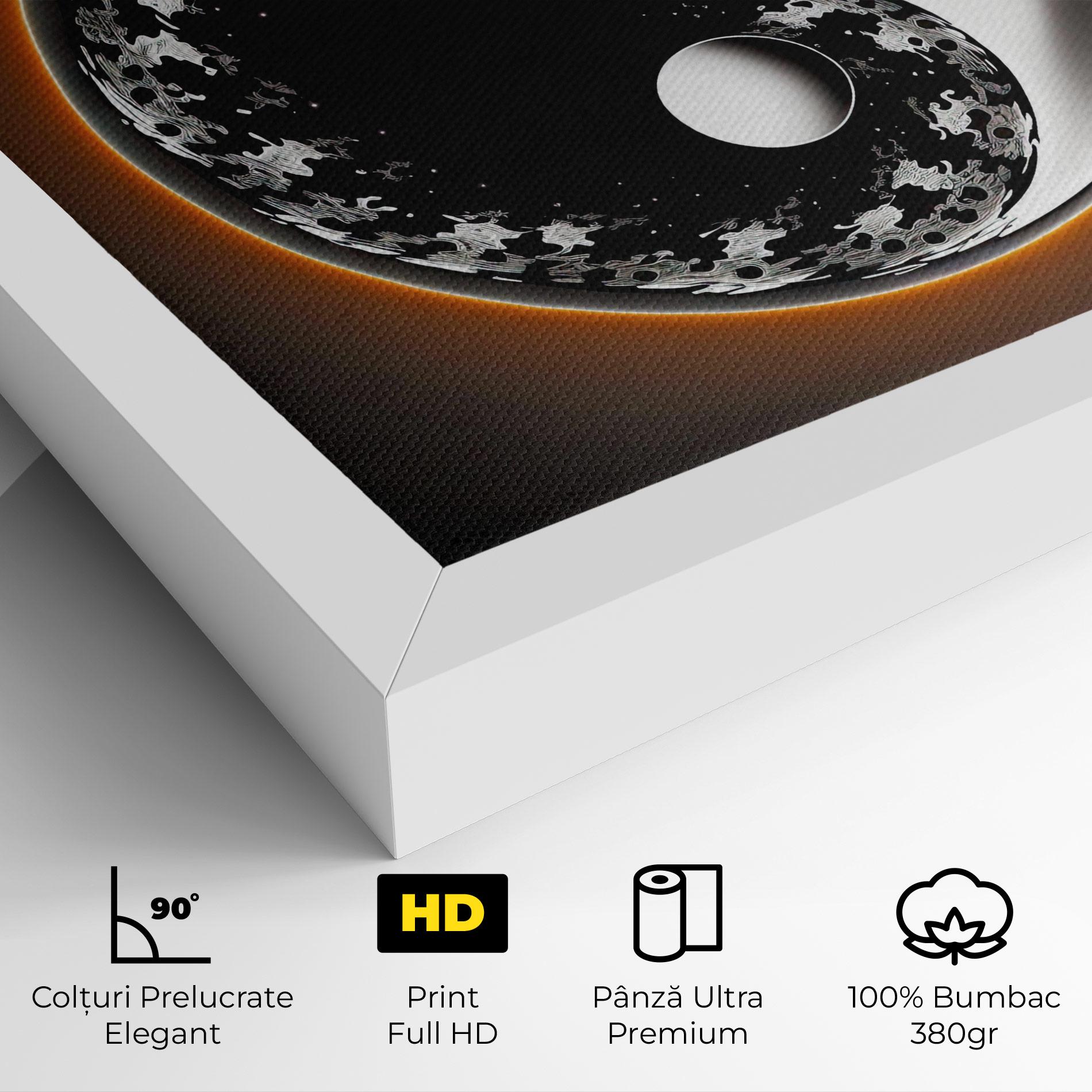 Tablou Canvas Purple Light Yinyang mockup 4