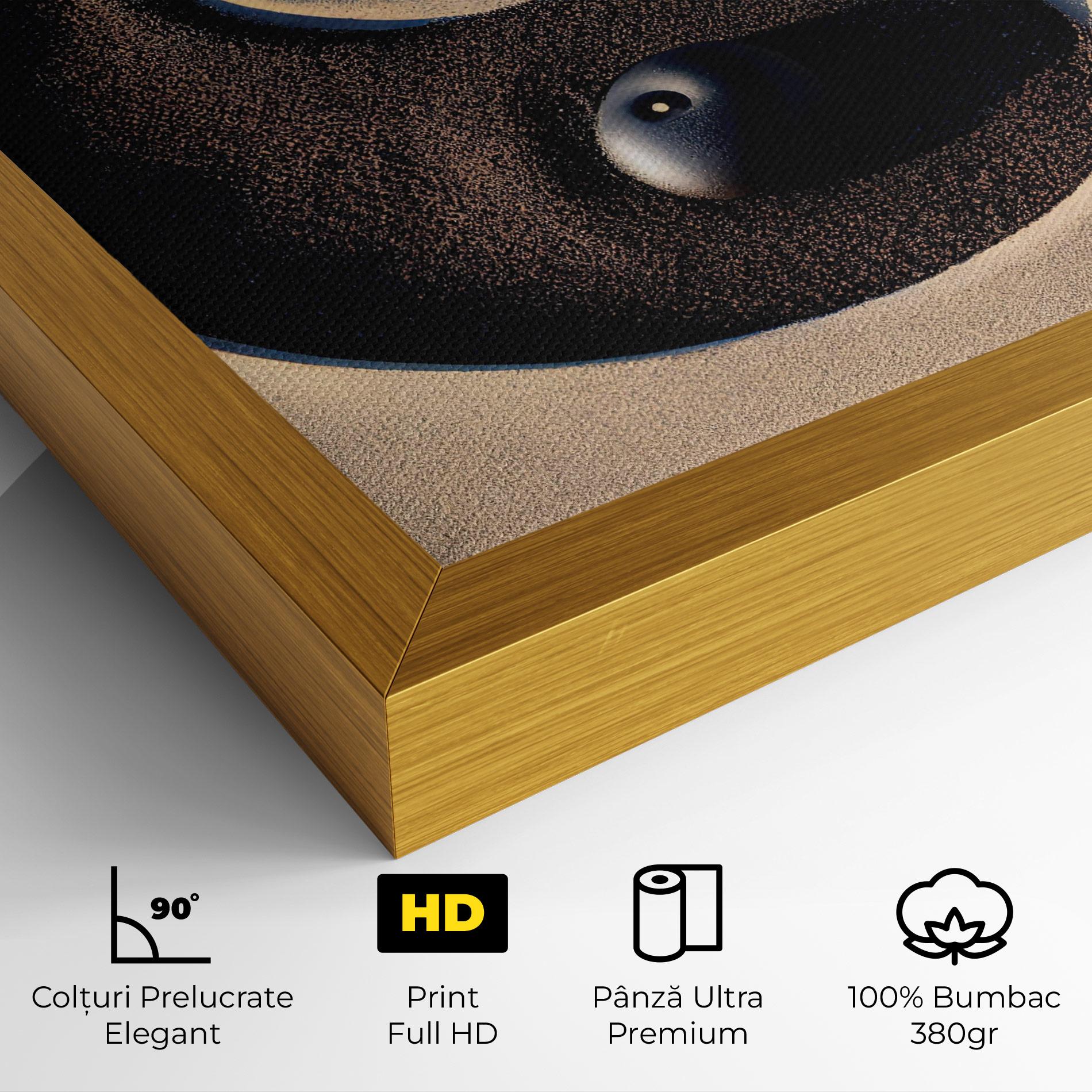 Tablou Canvas Black Sand Yinyang mockup 4