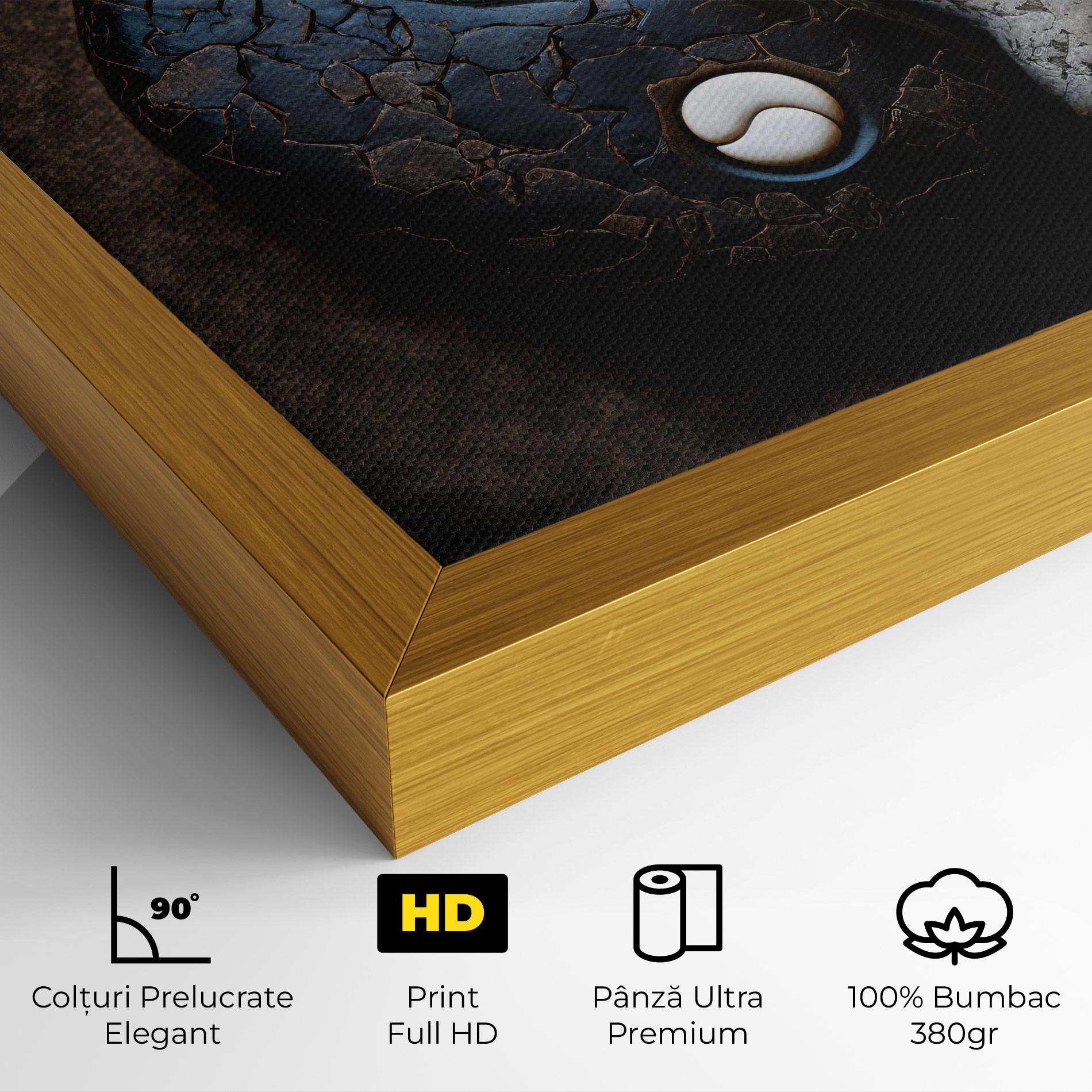 Tablou Canvas Black Stone Yinyang mockup 4
