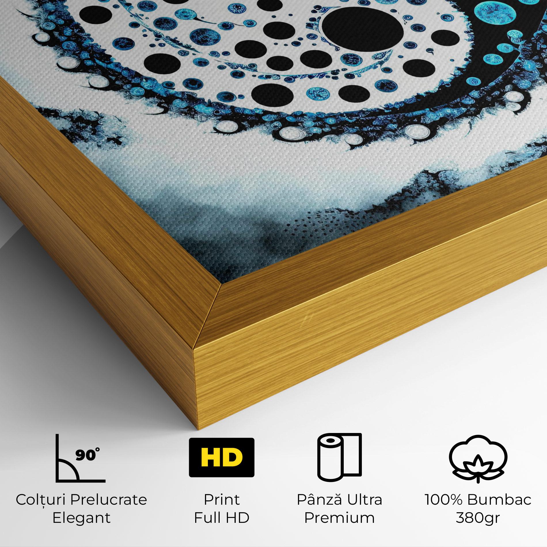 Tablou Canvas Blue White Yinyang mockup 4