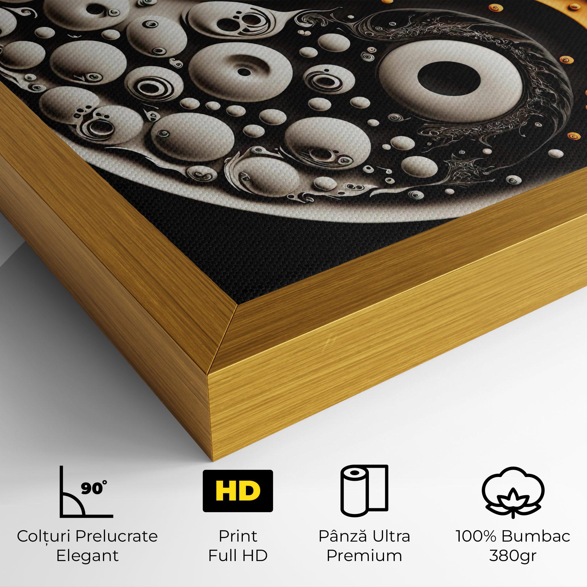 Tablou Canvas Cream Balls Yinyang mockup 4