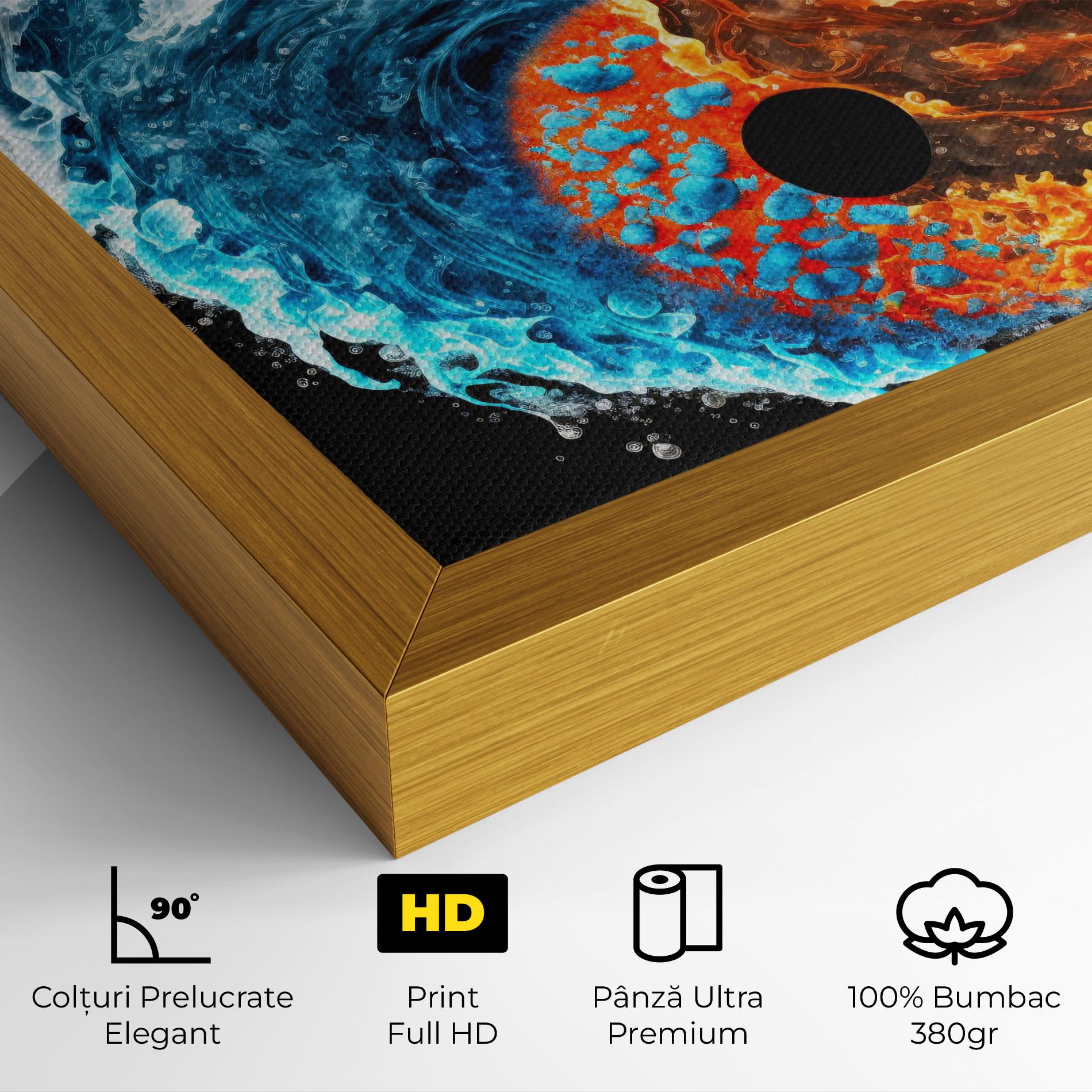 Tablou Canvas Fire Water Yin Yang mockup 4