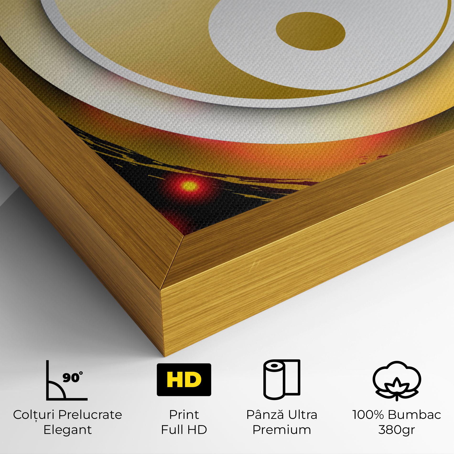 Tablou Canvas Gold Light Yinyang mockup 4