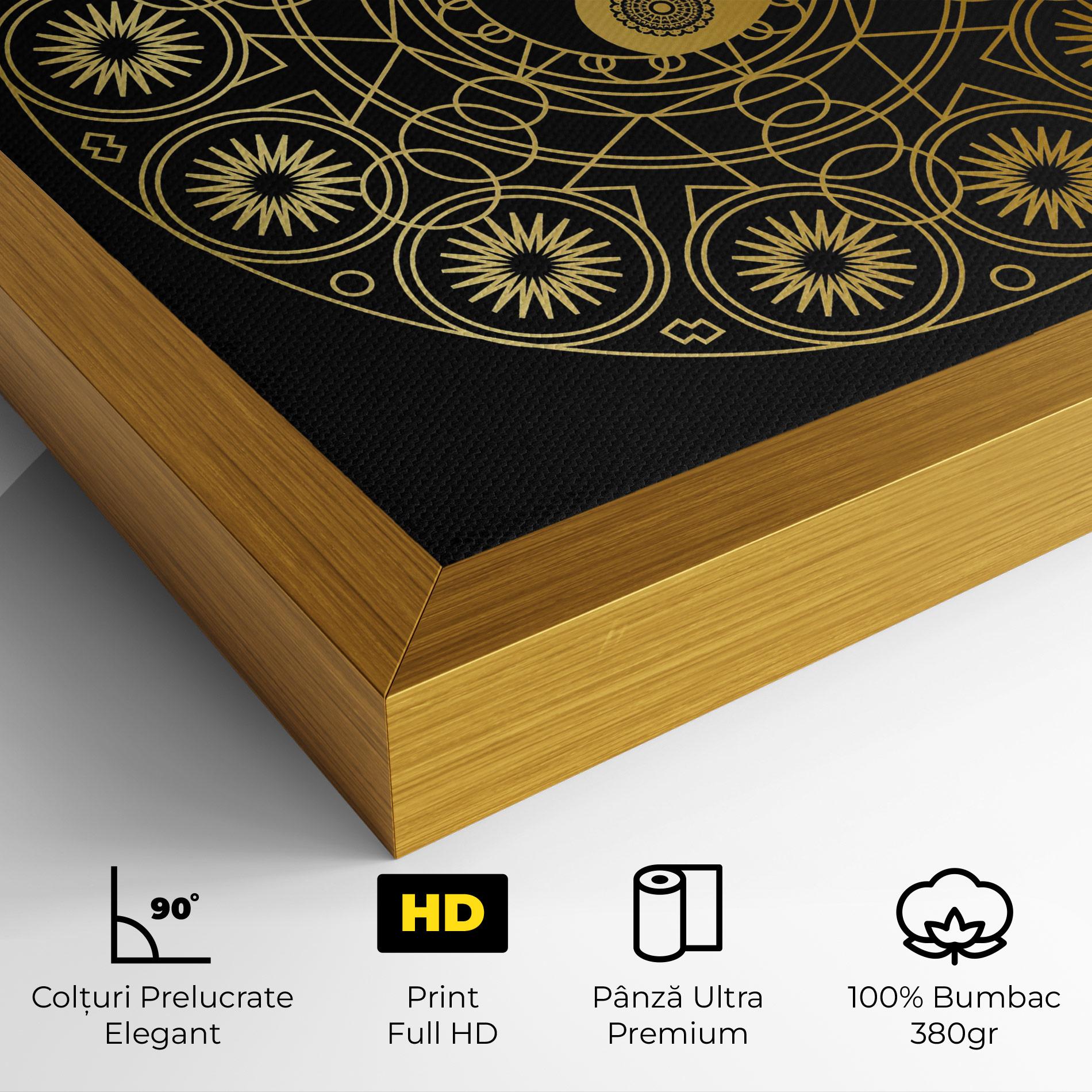 Tablou Canvas Gold Meditation Mandala mockup 4