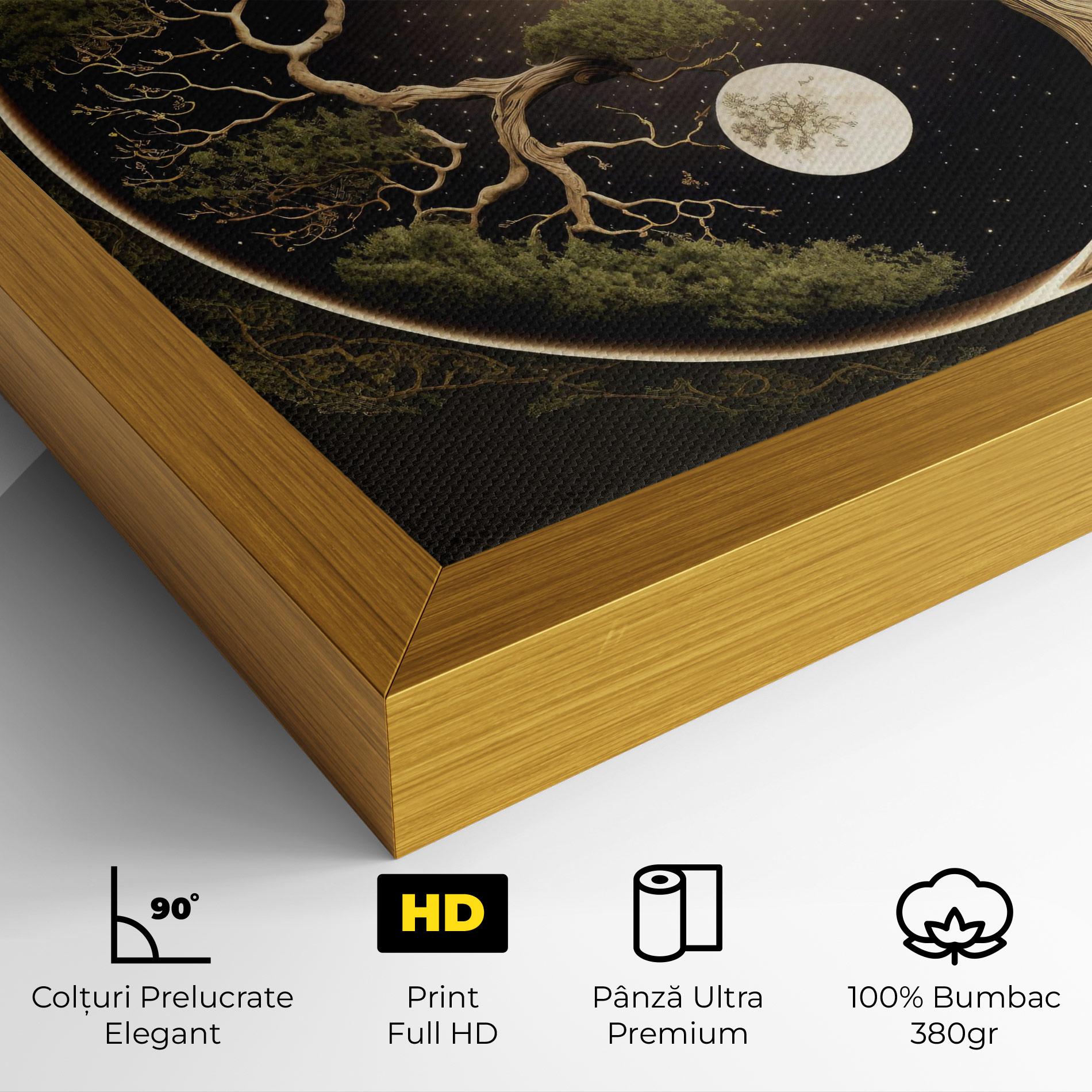 Tablou Canvas Green Tree Yinyang mockup 4
