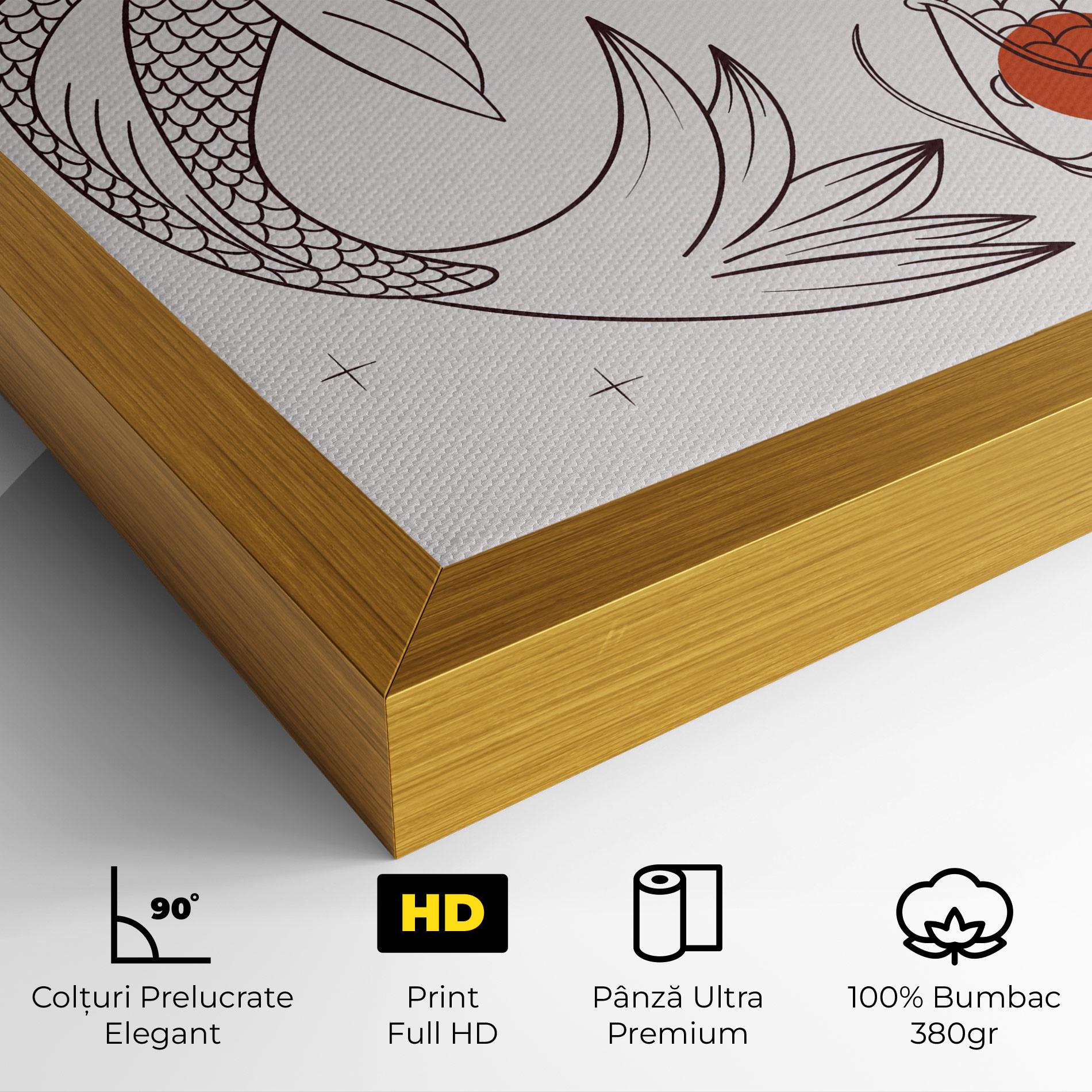 Tablou Canvas Koi Yinyang Art mockup 4