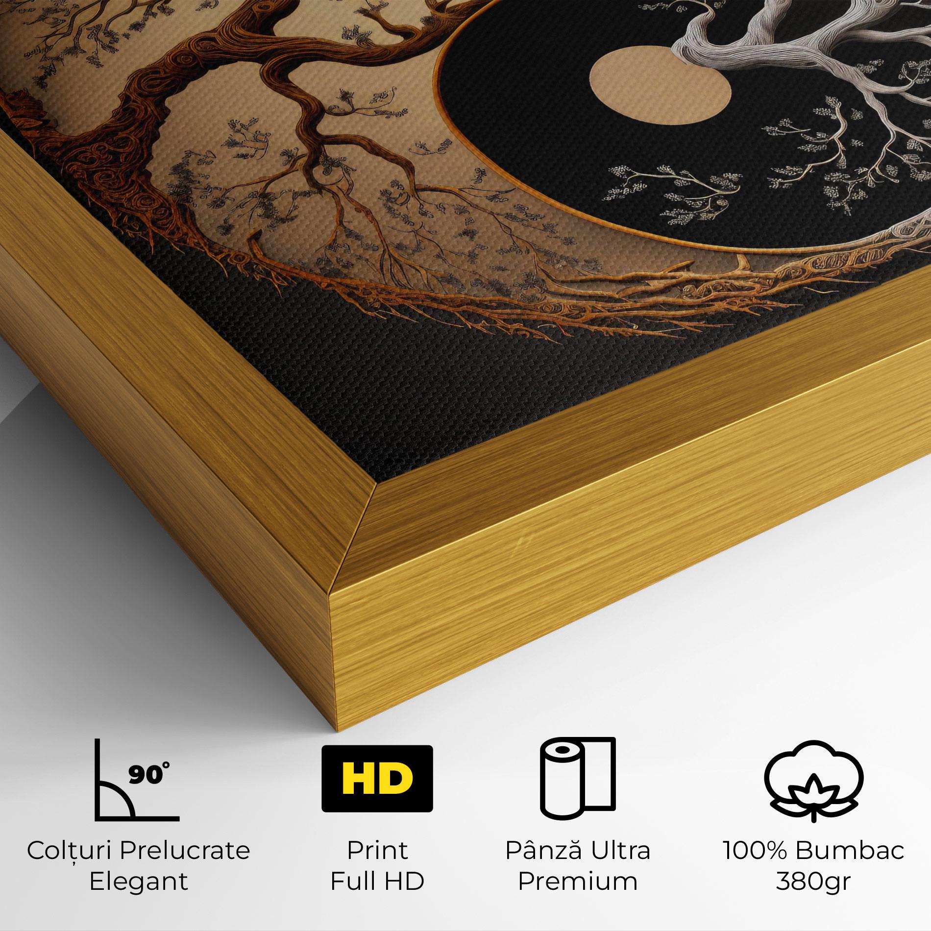 Tablou Canvas Old Tree Yinyang mockup 4