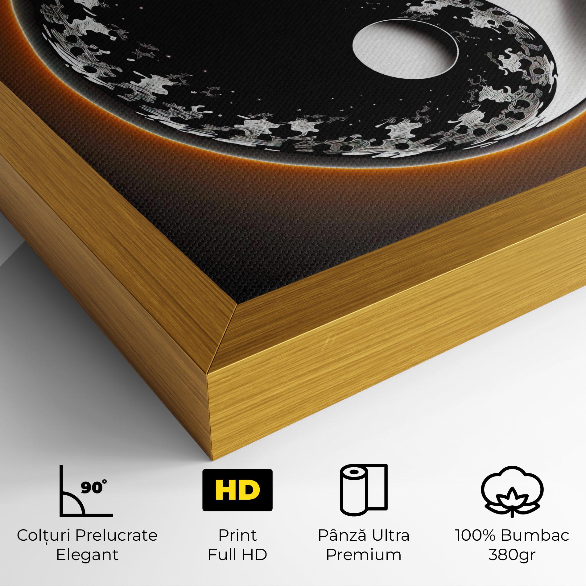 Tablou Canvas Purple Light Yinyang mockup 4