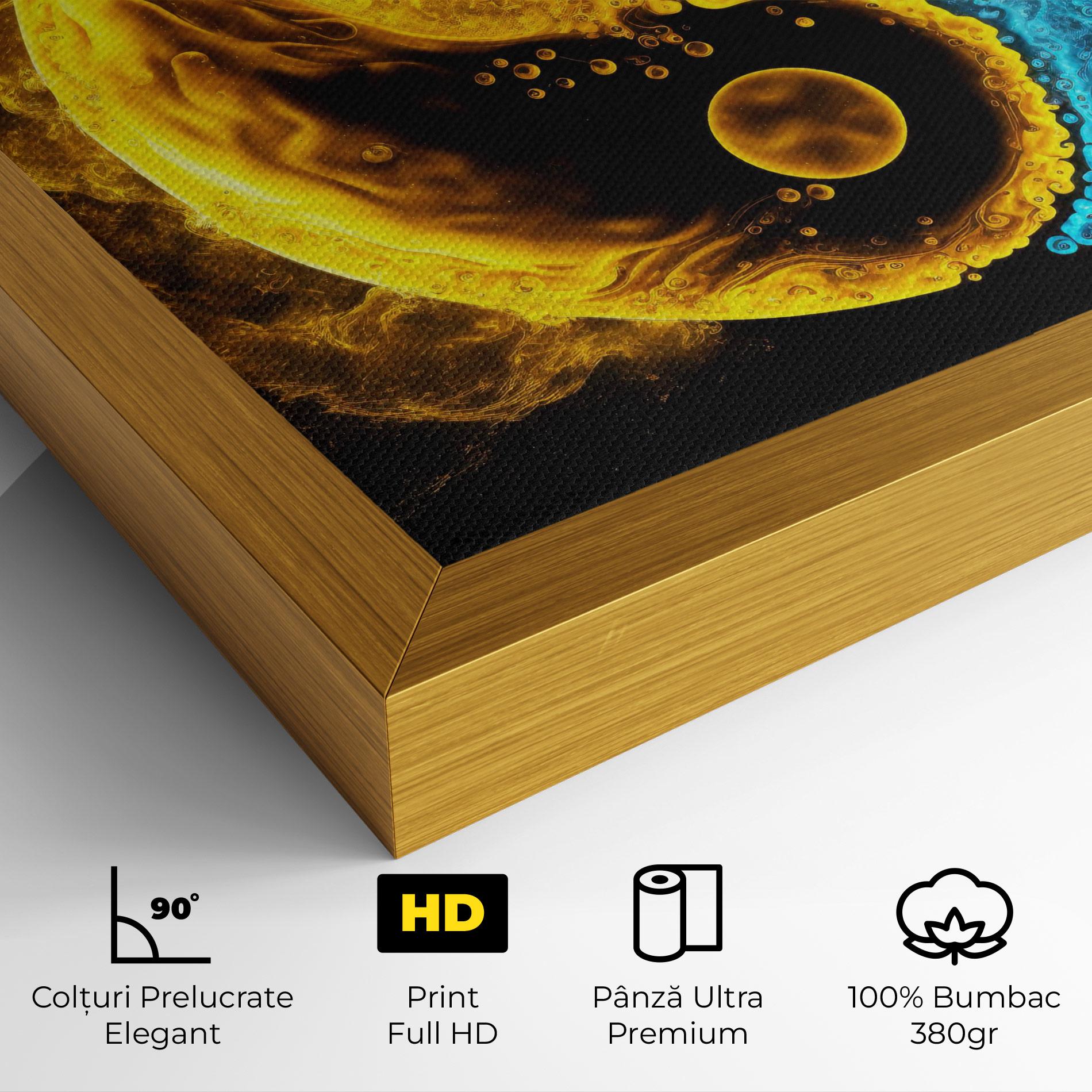 Tablou Canvas Yellow Blue Yinyang mockup 4