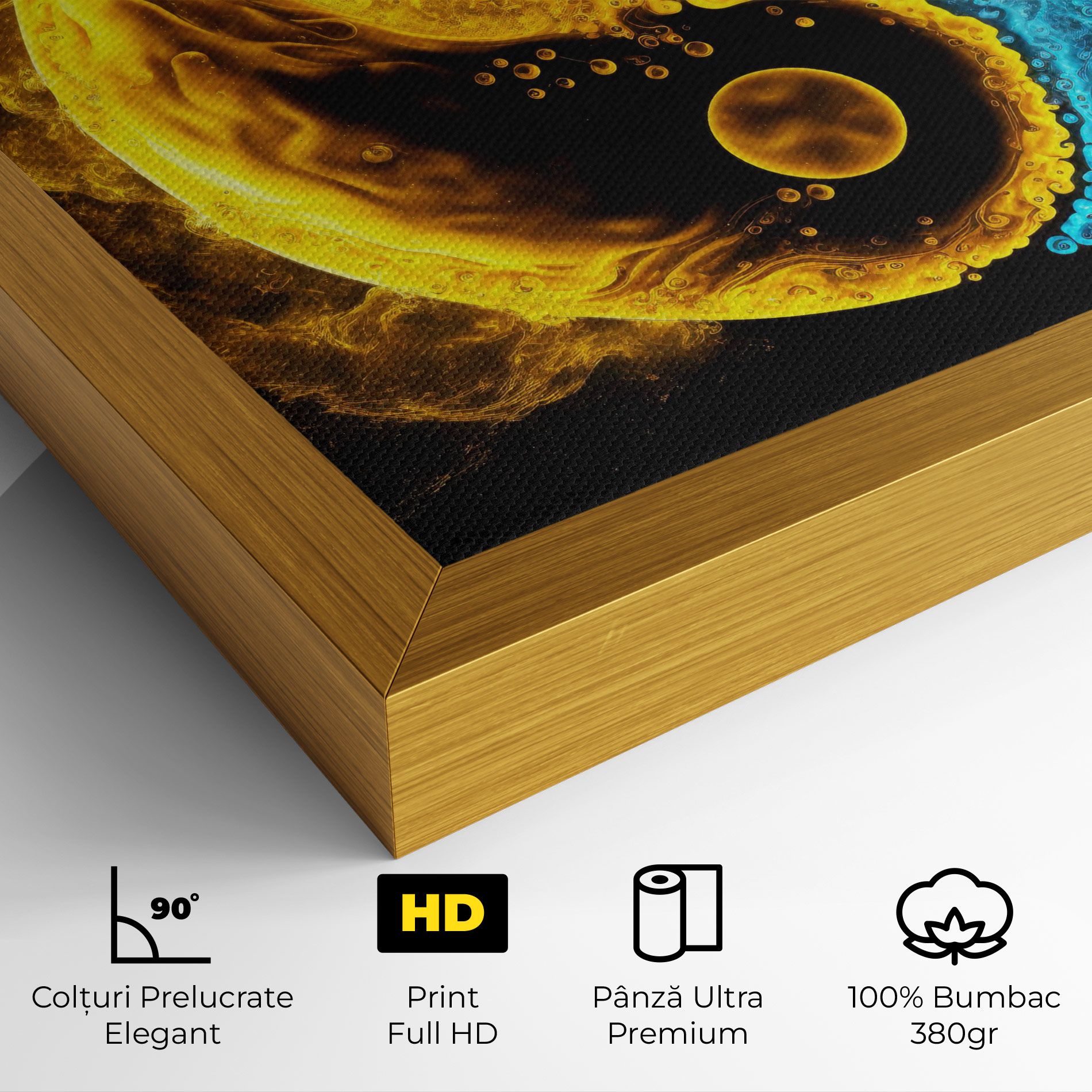 Yellow Blue Yinyang mockup 4
