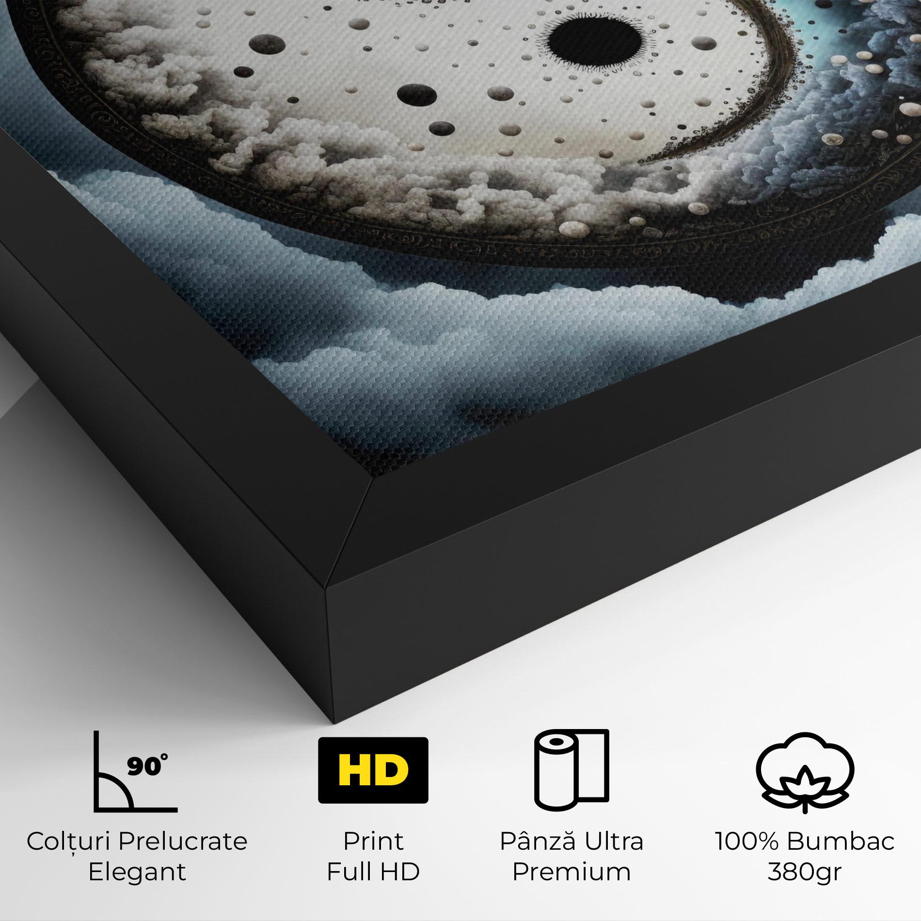 Tablou Canvas Black Blue Yinyang mockup 4