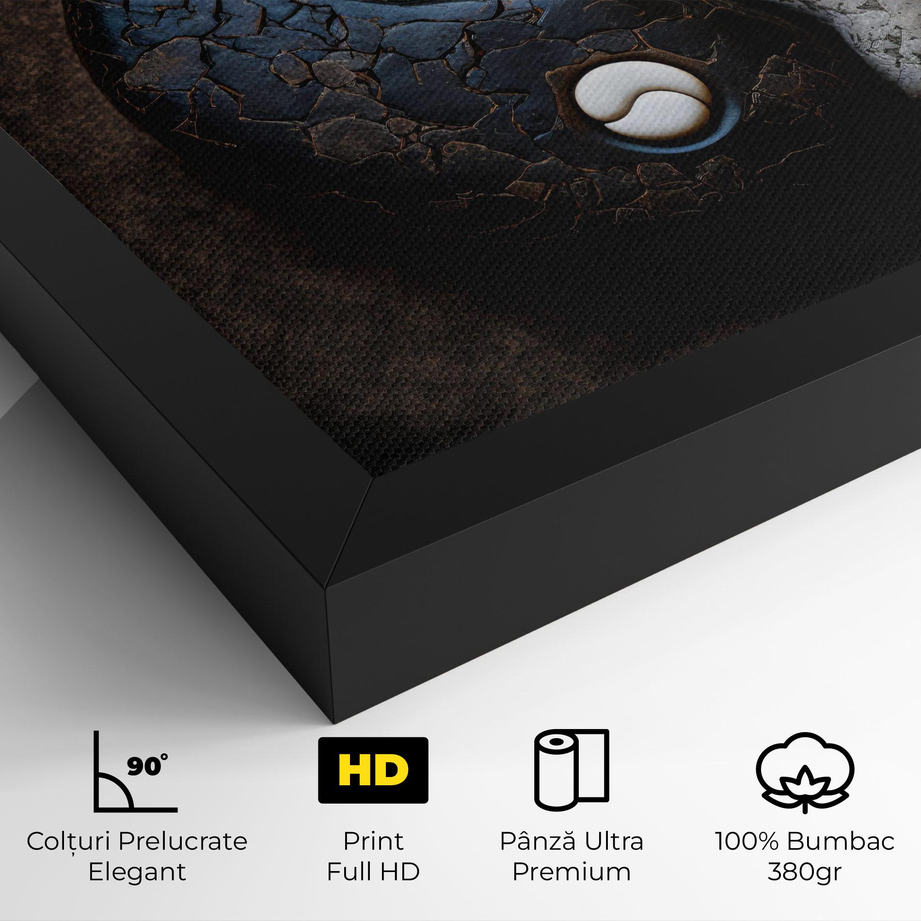 Tablou Canvas Black Stone Yinyang mockup 4