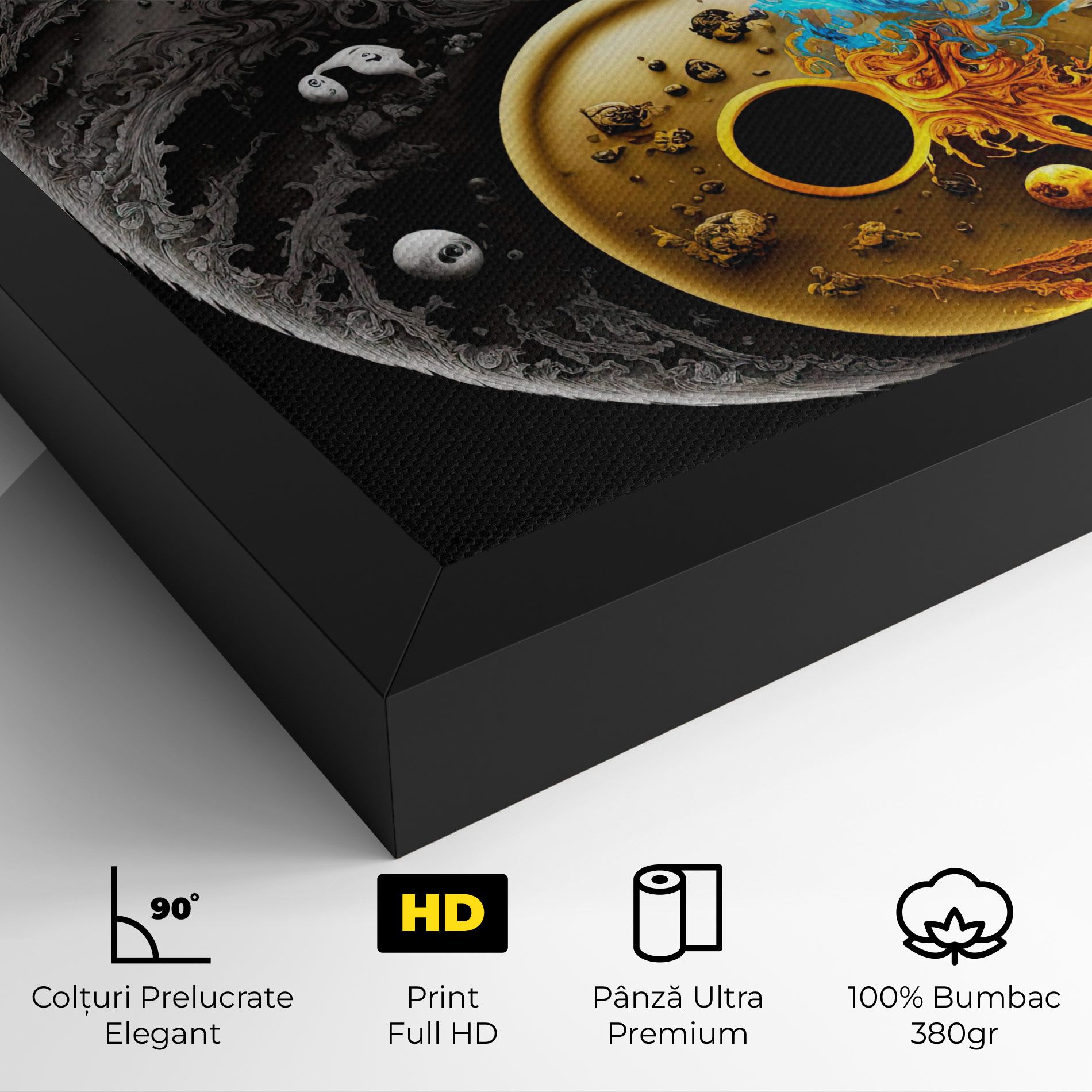 Black Yellow Yinyang mockup 4