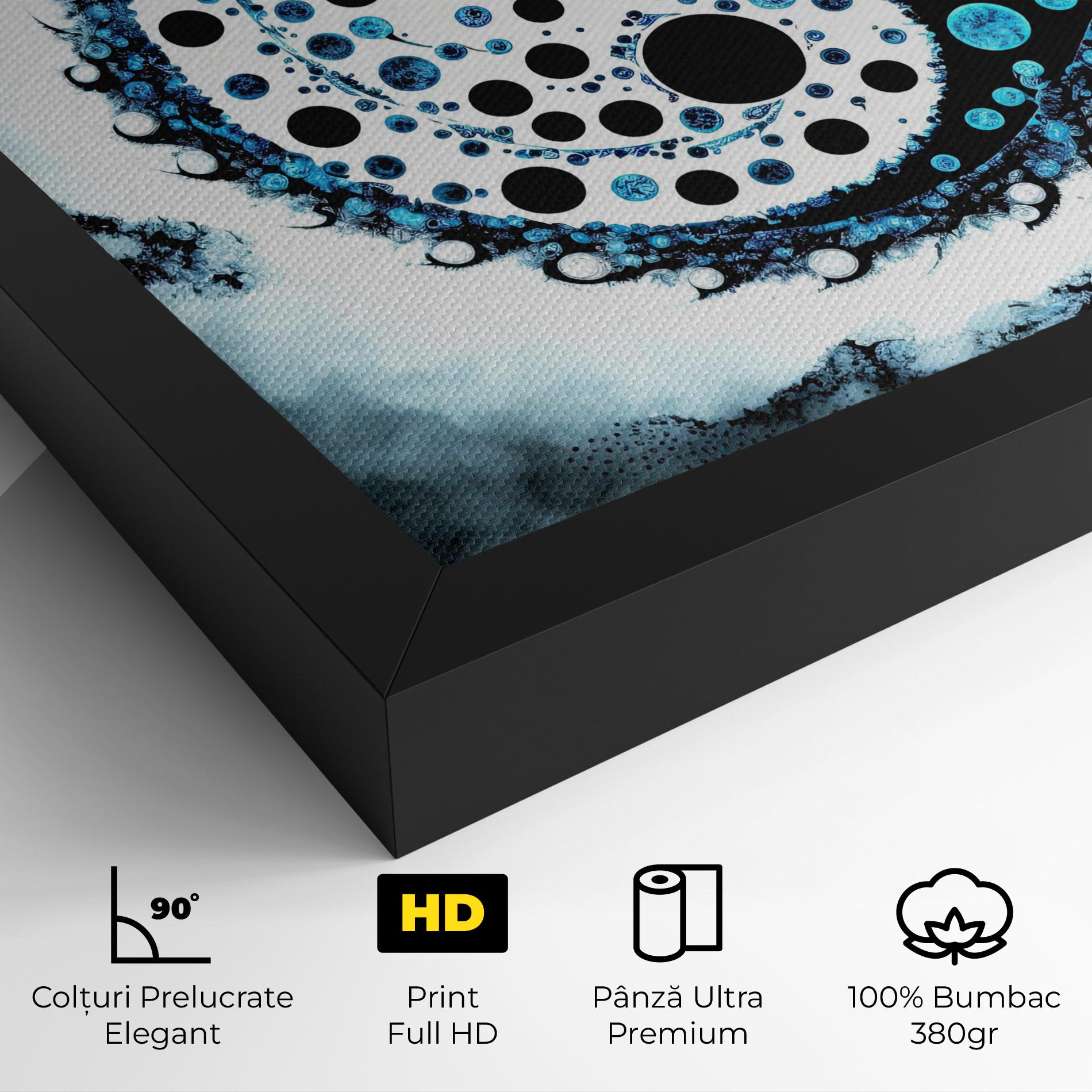 Tablou Canvas Blue White Yinyang mockup 4