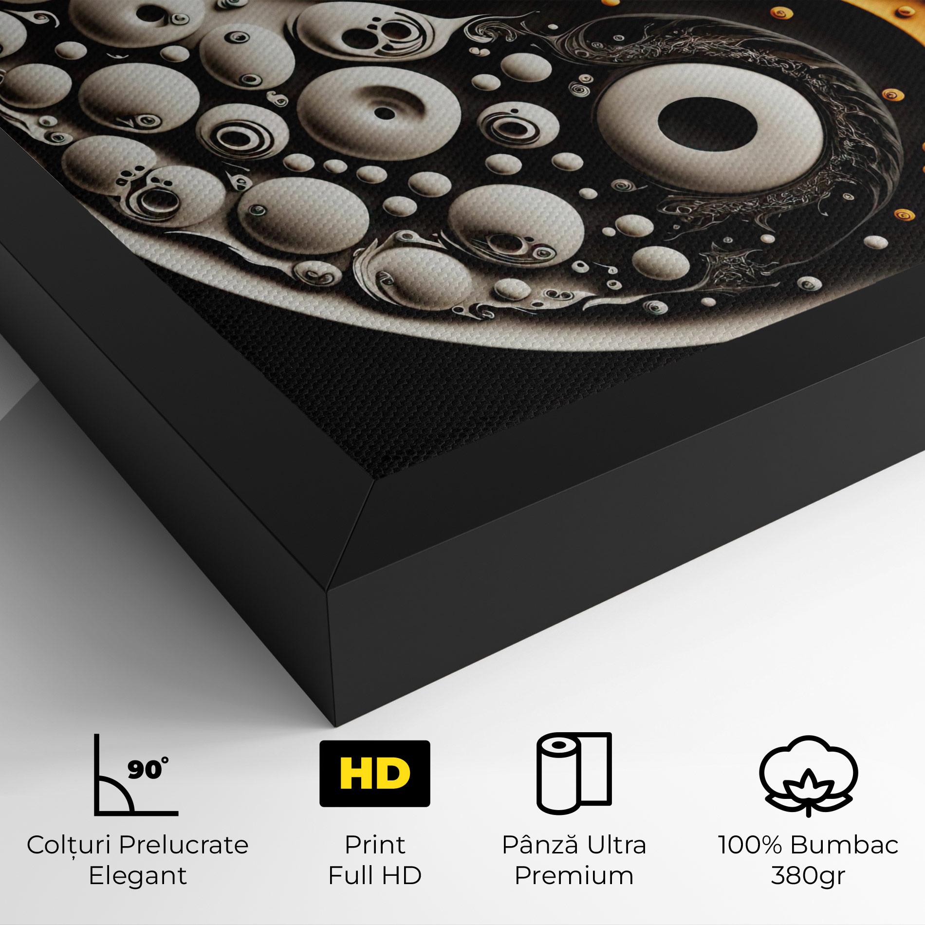 Tablou Canvas Cream Balls Yinyang mockup 4