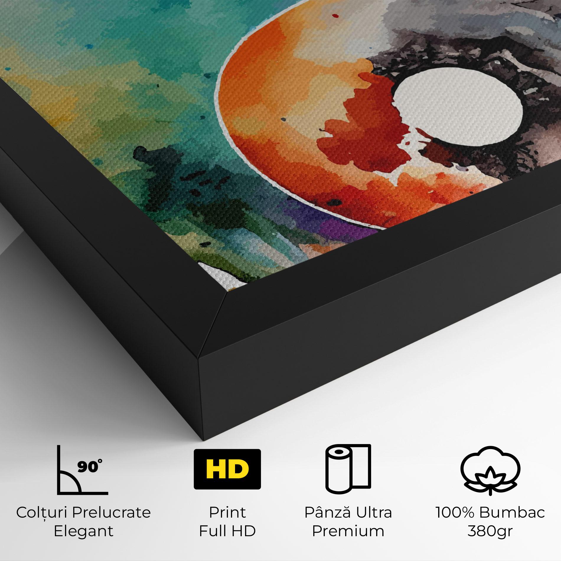 Tablou Canvas Earth Yinyang Art mockup 4