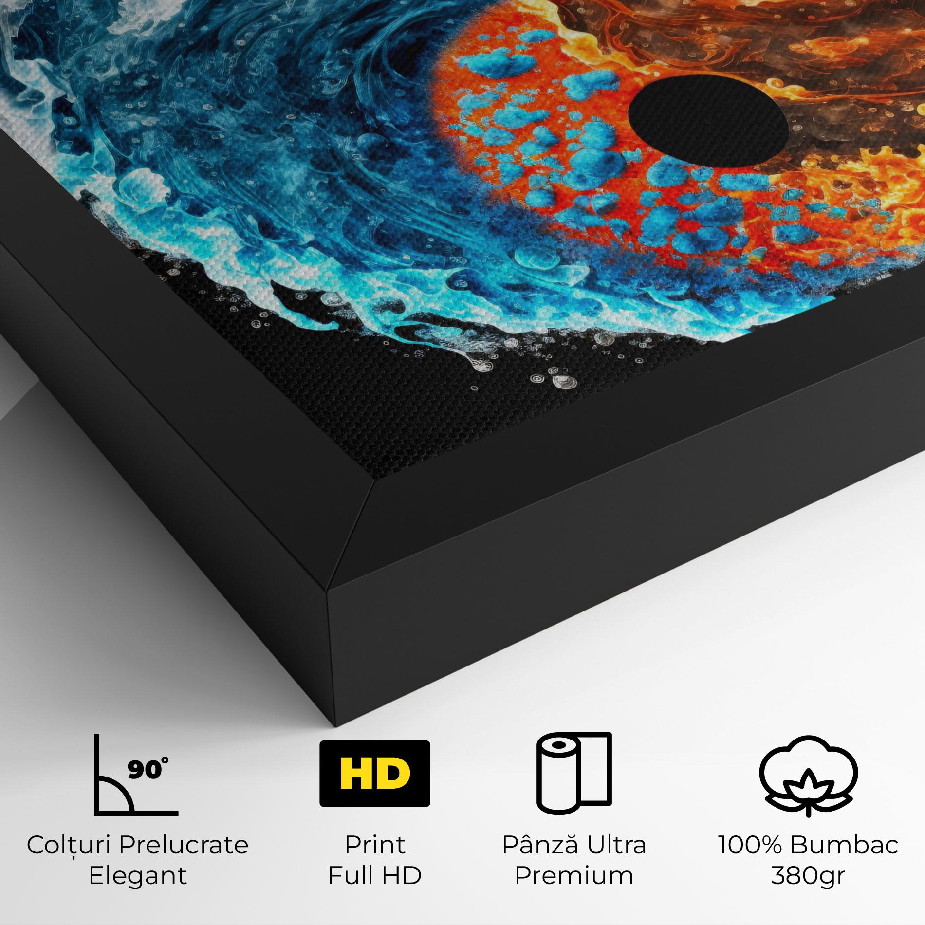 Tablou Canvas Fire Water Yin Yang mockup 4