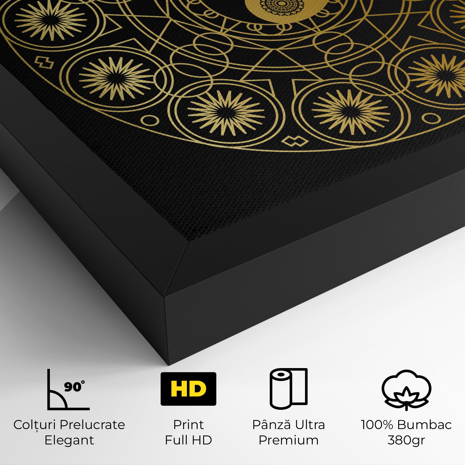 Gold Meditation Mandala mockup 4
