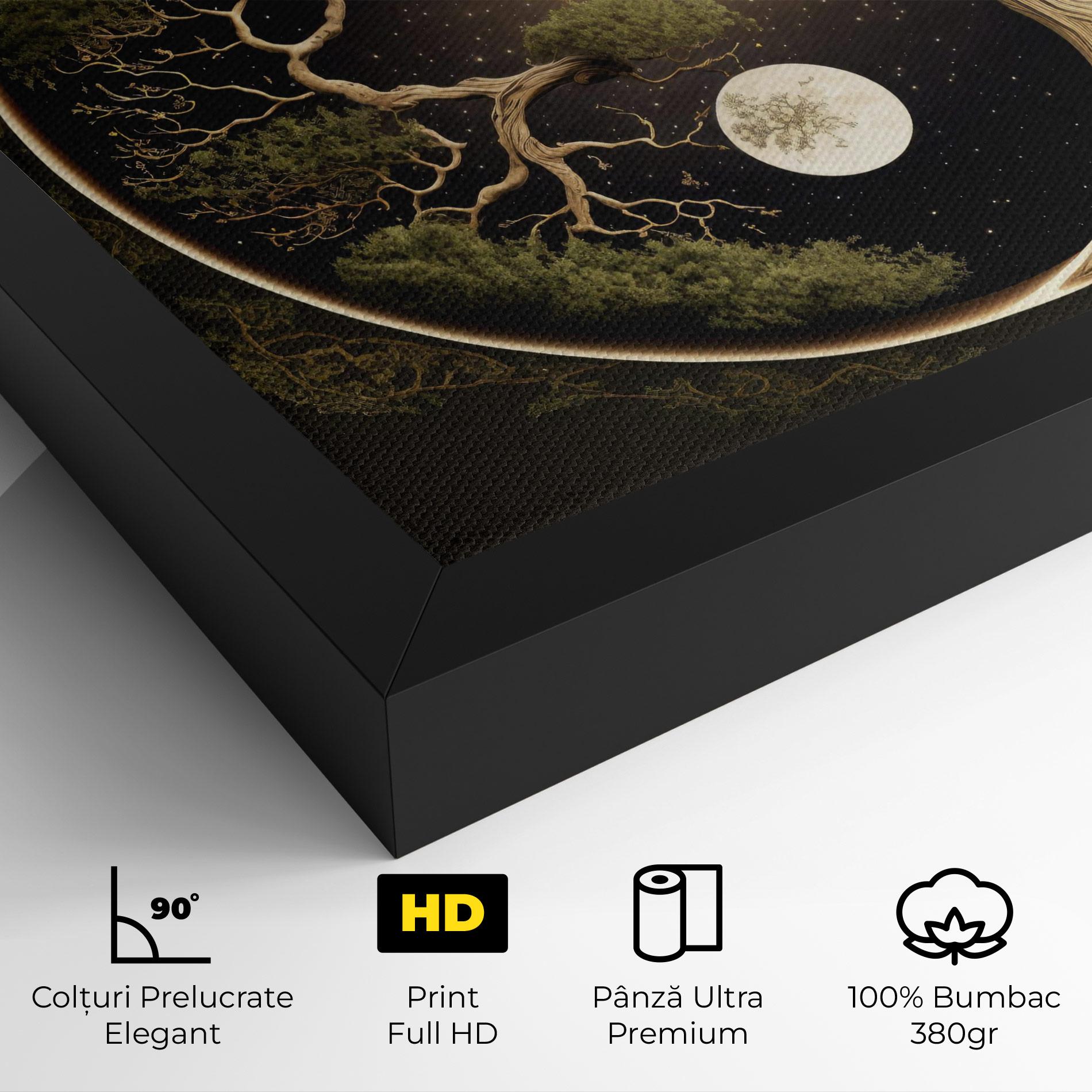 Tablou Canvas Green Tree Yinyang mockup 4