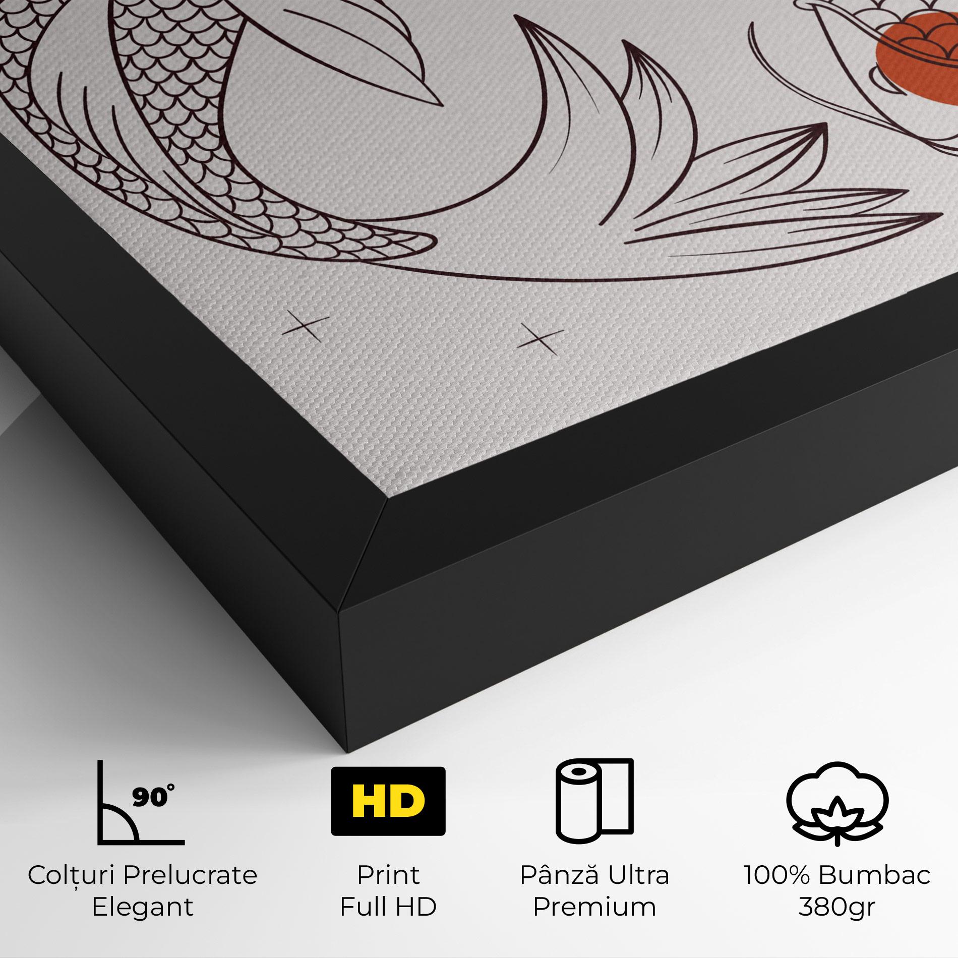 Tablou Canvas Koi Yinyang Art mockup 4