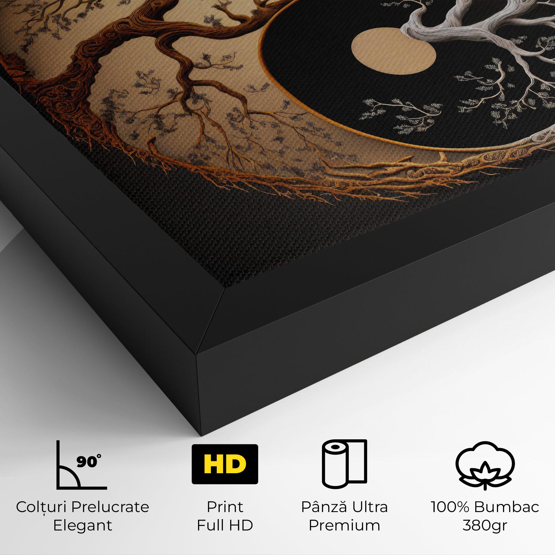 Tablou Canvas Old Tree Yinyang mockup 4